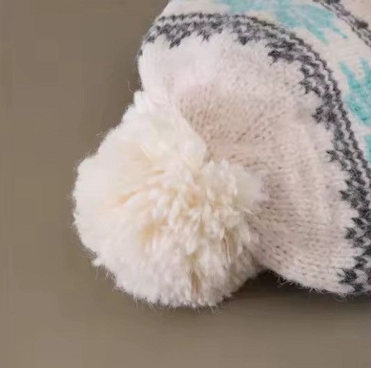 Other Retro Fair Island Fringed Braided Knitted Beanie Hat Size ONE SIZE - 4 Thumbnail