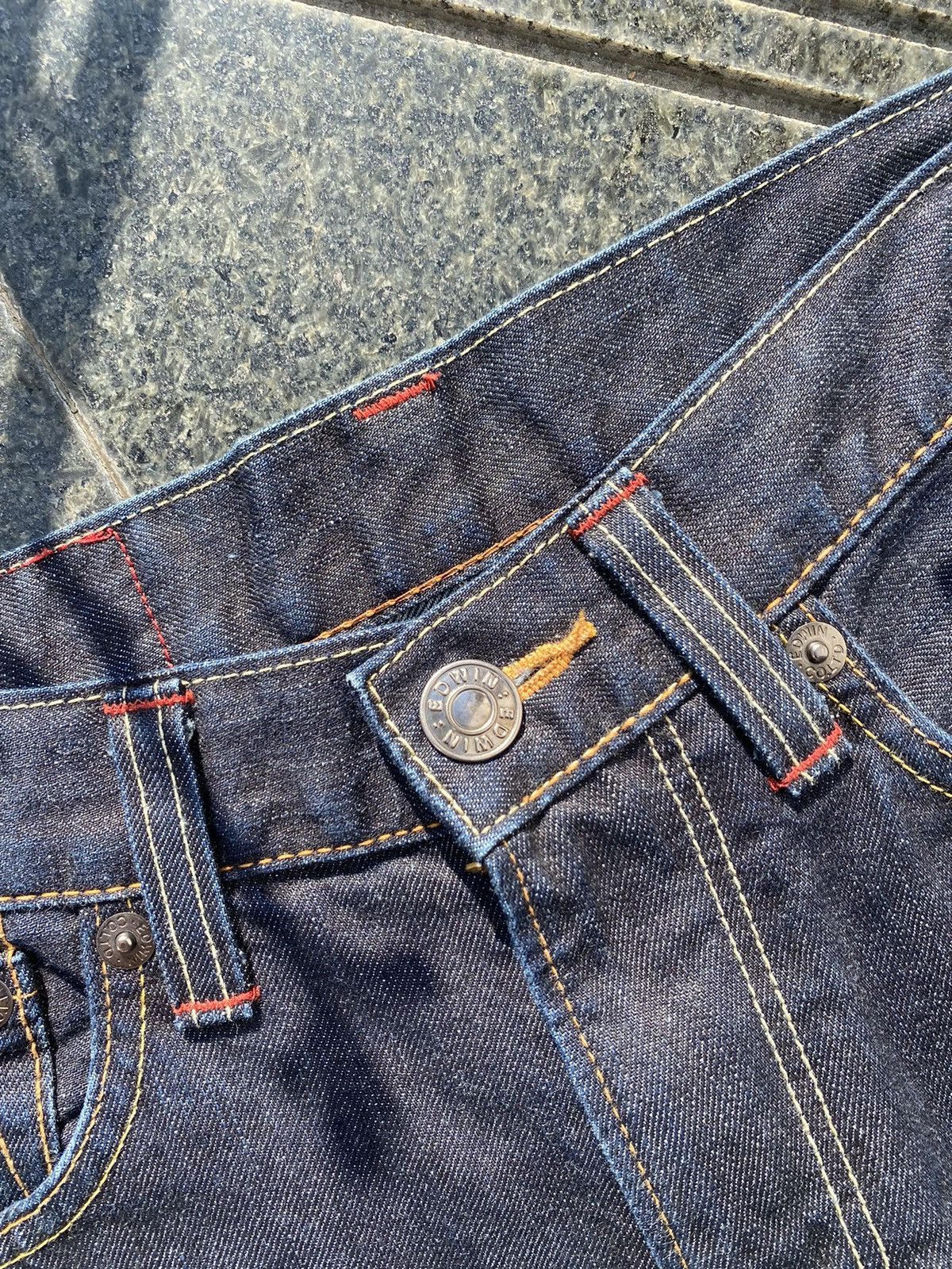 Edwin × Vintage 90S EDWIN RARE AUTHENTIC WORKGEAR BAGGY LOOSE JEANS Y2K Size US 32 / EU 48 - 4 Thumbnail
