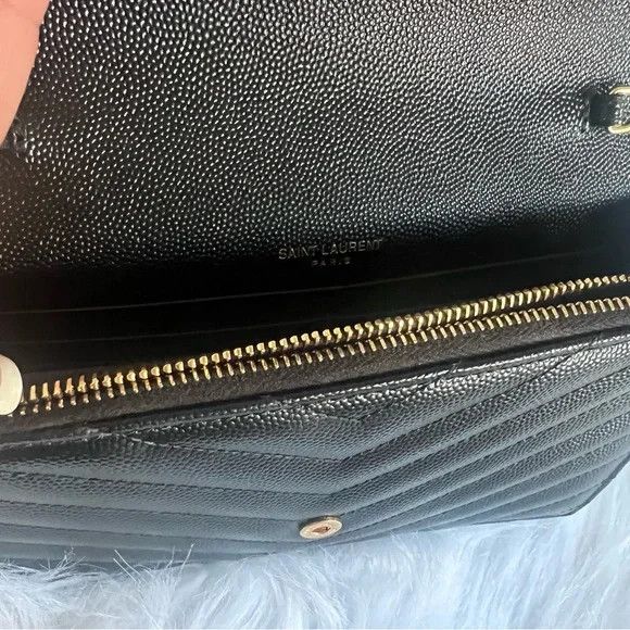 Saint Laurent Paris o1b1hav110824 Size: OS / Cassandre Chain Wallet in Black Size ONE SIZE - 5 Thumbnail