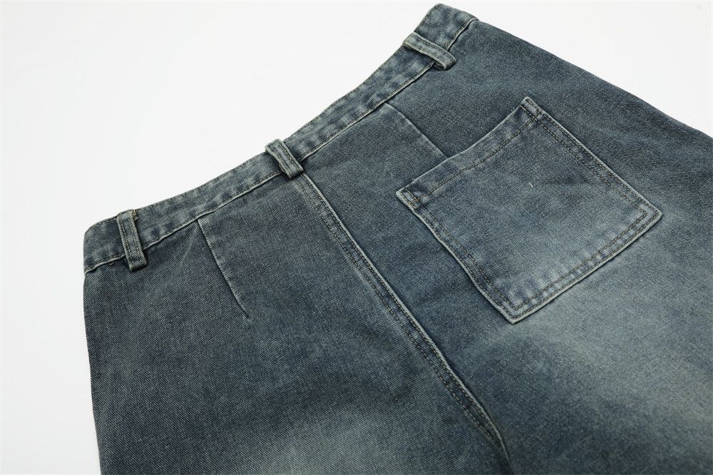Japanese Brand × Jean American high street flower embroidered work jeans for men Size US 32 / EU 48 - 4 Thumbnail