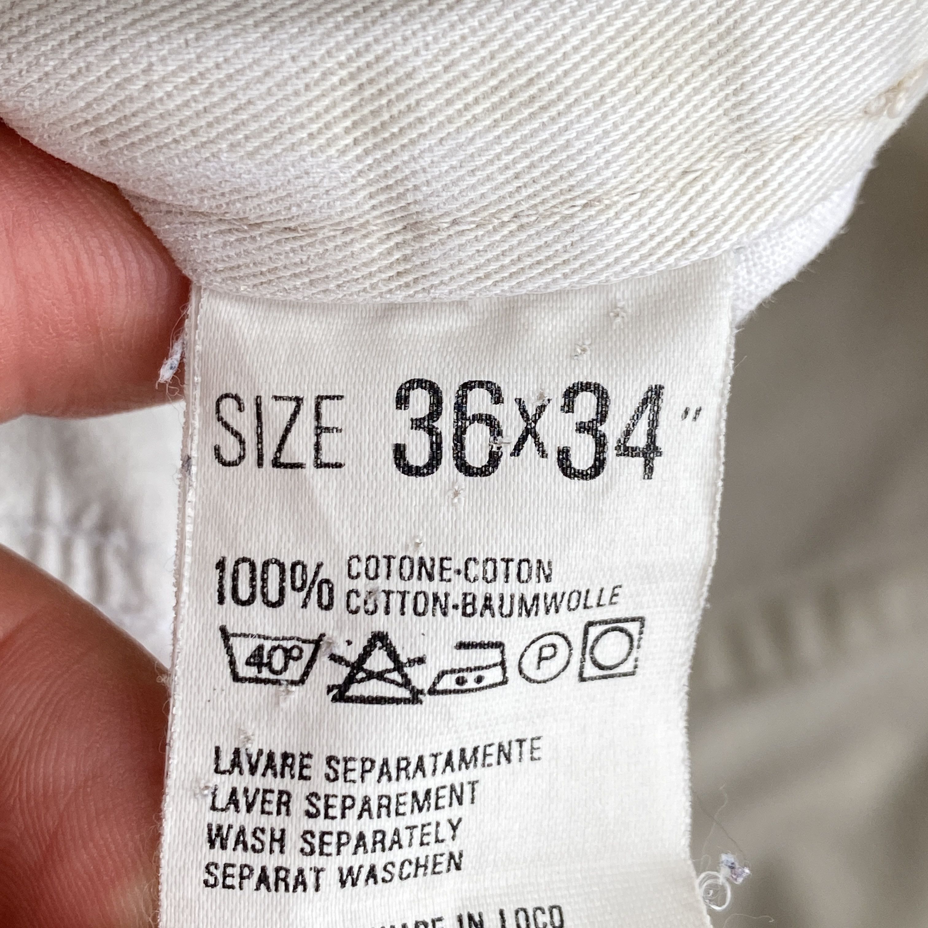 Carlo Colucci × Vintage Carlo Colucci vintage beige jeans - 36 x 34 Size US 36 / EU 52 - 8 Thumbnail