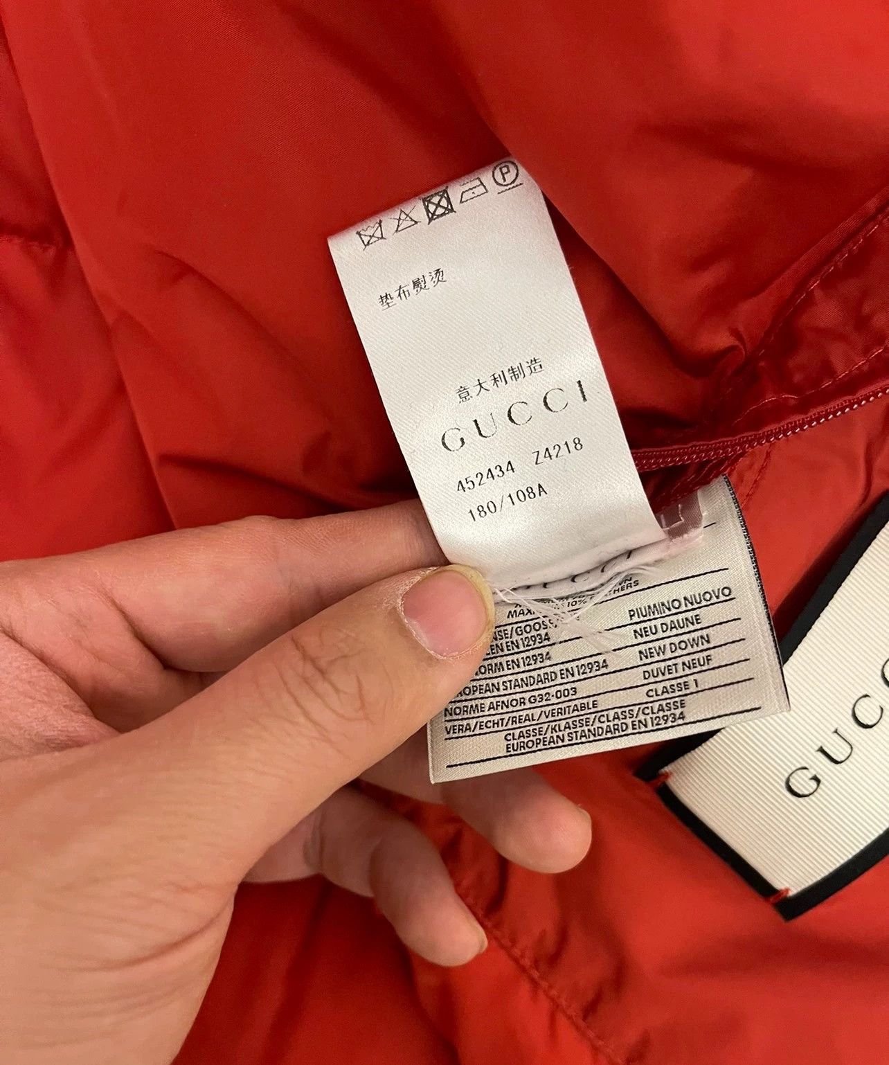 Gucci Gucci Red Full Logo Goose Down Puffer Jacket 56 Warm Size US XL / EU 56 / 4 - 7 Thumbnail