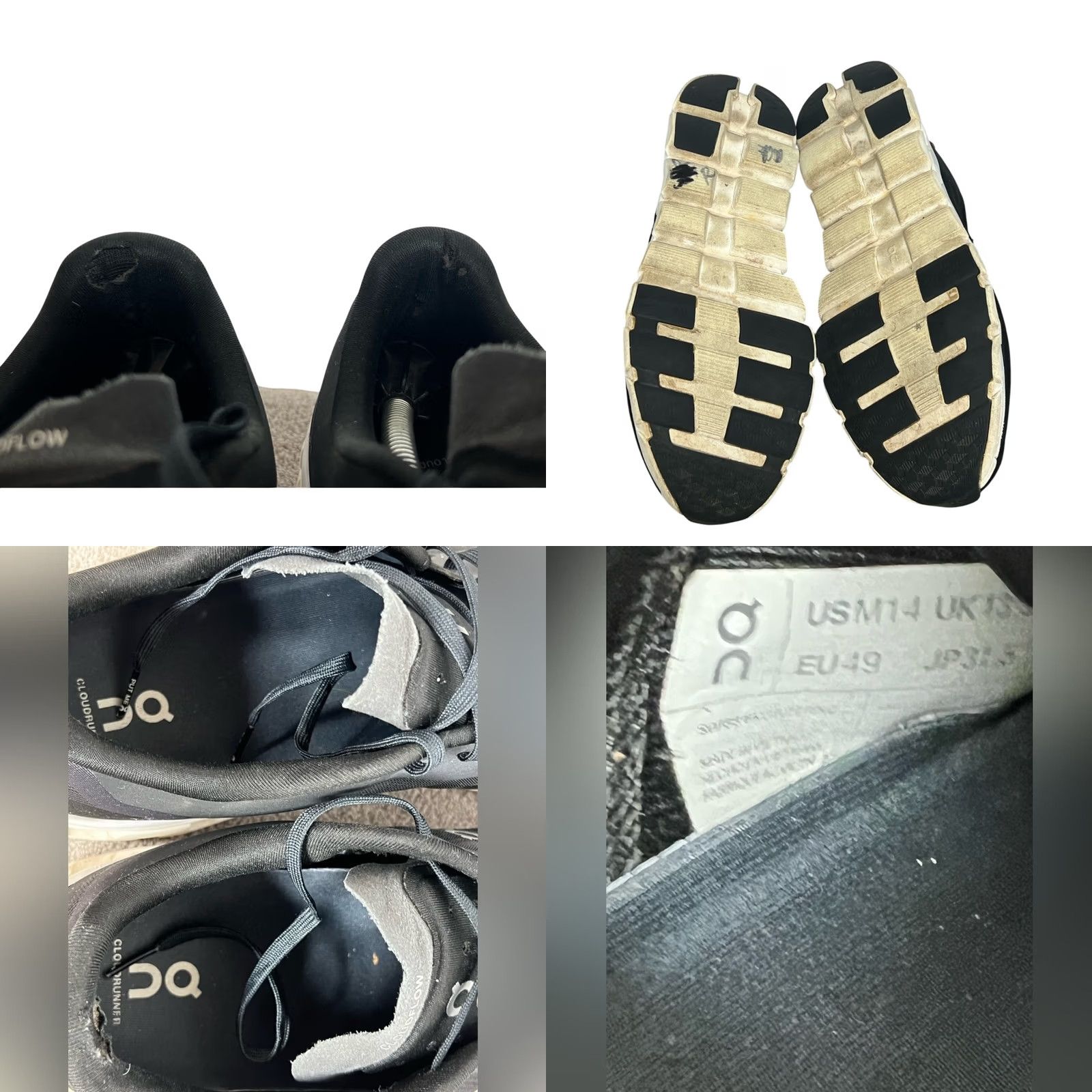 Vintage On Running Men’s Cloudflow 4 Running Size 14 Black/White |3MD30100299| Size US 14 / EU 47 - 8 Thumbnail