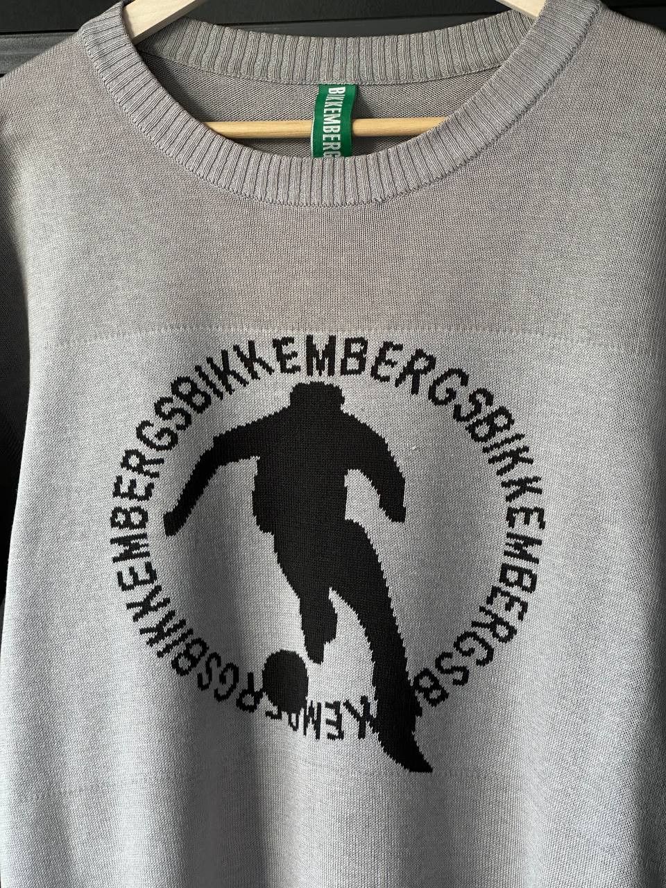 Designer × Dirk Bikkembergs Dirk Bikkembergs Soccer Logo Grey Sweater Size US L / EU 52-54 / 3 - 4 Thumbnail