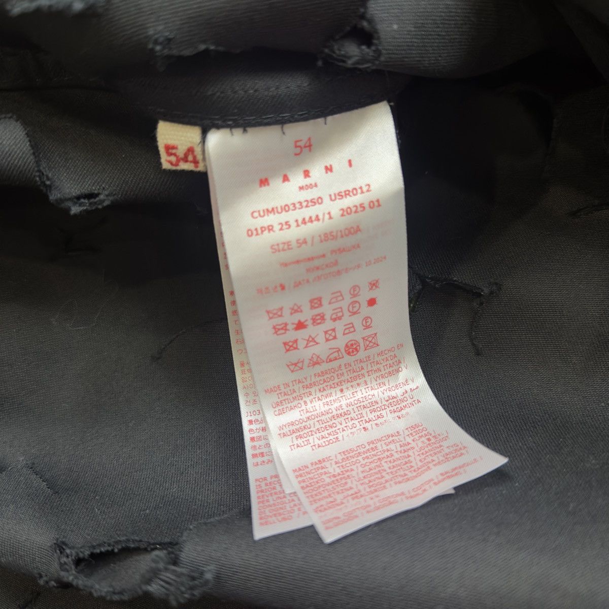 Marni MARNI Black Cut Out Detail Shirt Button Up Size 54 Size US L / EU 52-54 / 3 - 6 Thumbnail