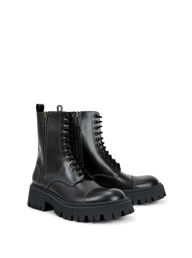 Balenciaga Balenciaga Tractor Boots - Black Calf Leather Size US 6 / EU 39 - 17 Thumbnail