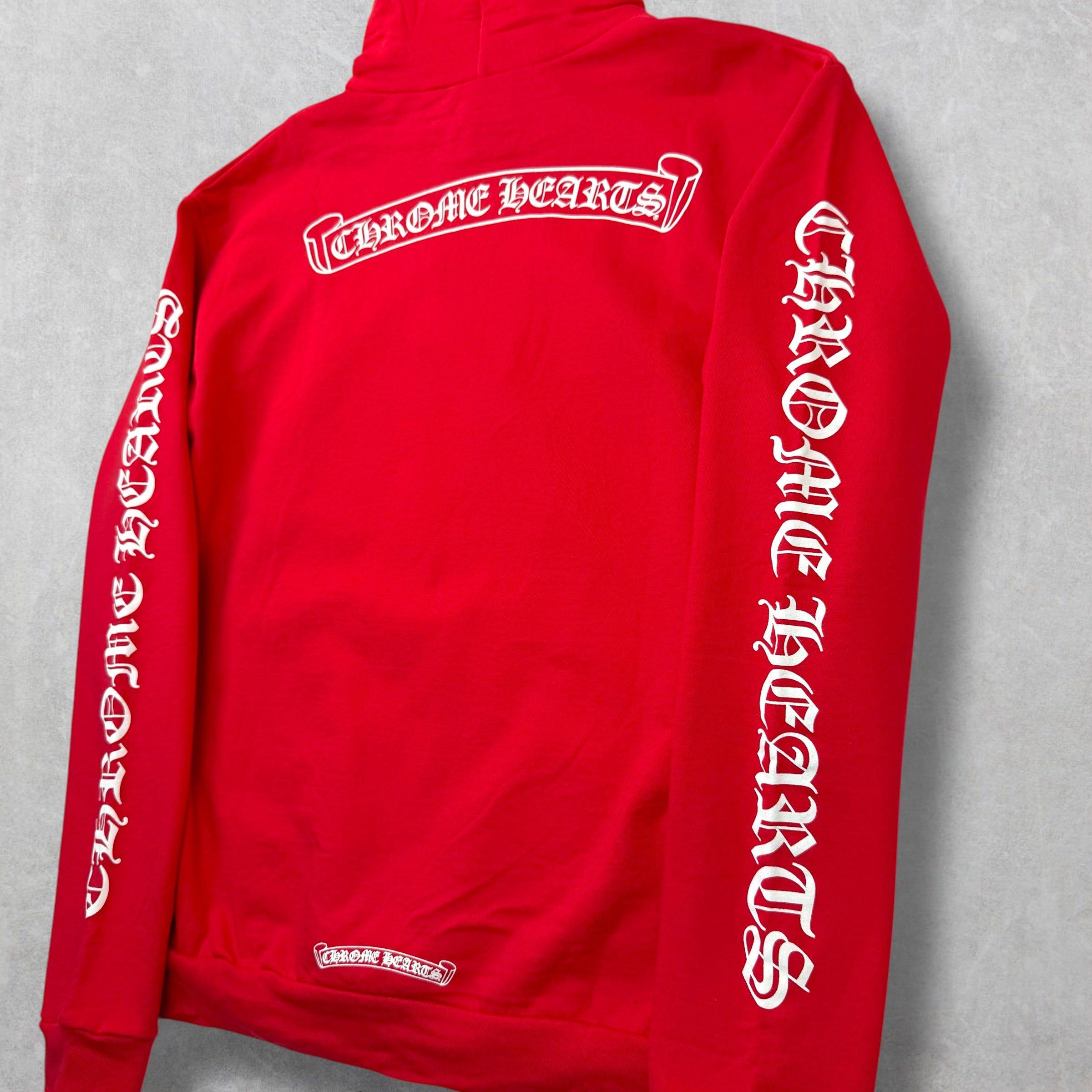Chrome Hearts Chrome Hearts Red Scroll Logo Hoodie M Size US M / EU 48-50 / 2 - 5 Thumbnail