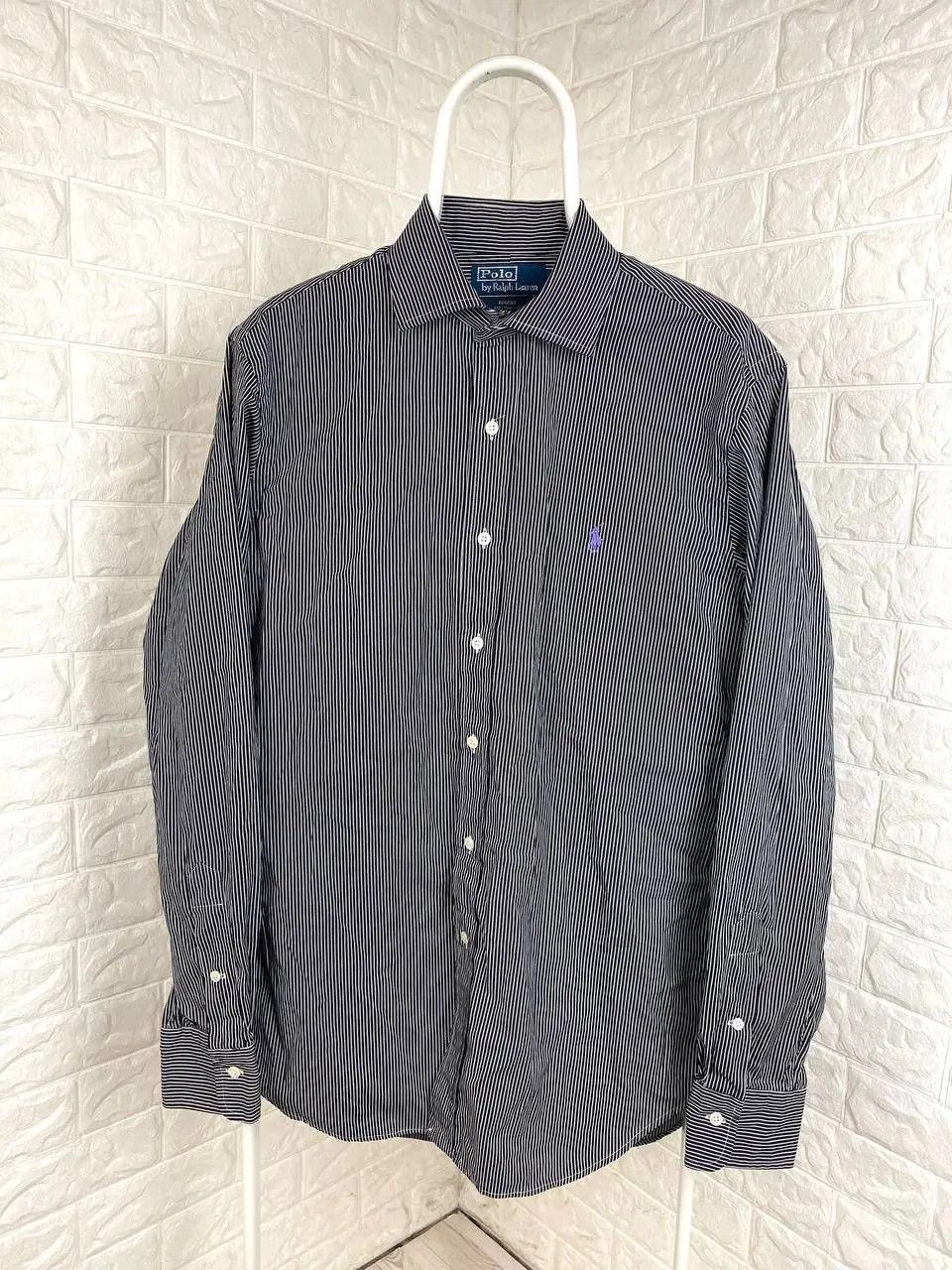 Polo Ralph Lauren × Ralph Lauren Vintage Ralph Lauren Shirt Light Stripe Cotton Long Sleeve Size US L / EU 52-54 / 3 - 1 Thumbnail