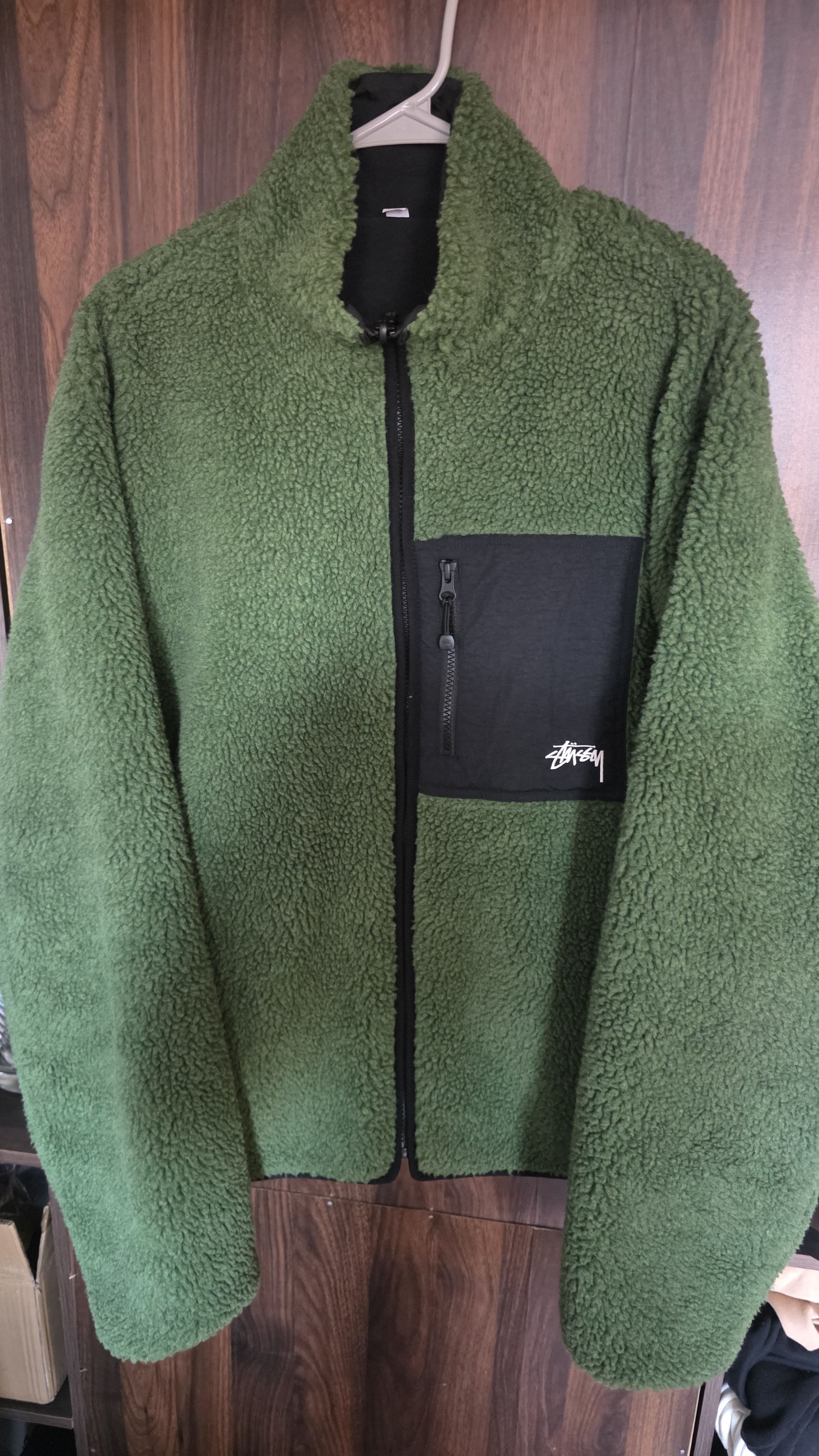 Stussy Stussy 8 Ball Sherpa Jacket 'Green Size US XL / EU 56 / 4 - 2 Thumbnail
