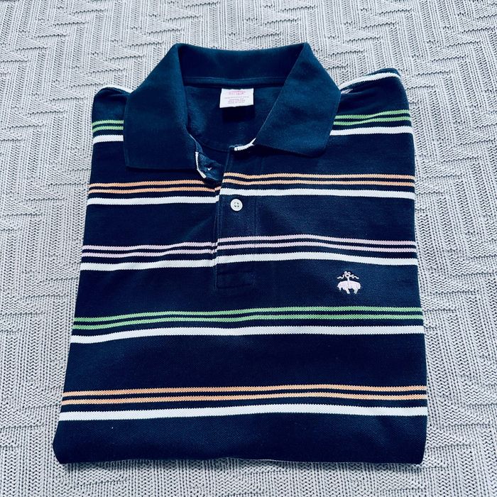 Brooks Brothers Brooks Brothers navy striped original fit polo | Grailed