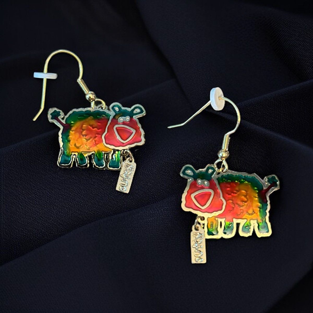 Other Two Hands colorful cow dangle earrings Size ONE SIZE - 1 Thumbnail