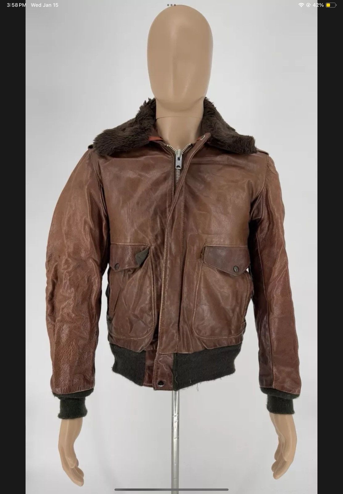 Schott Vintage 90s Schott Leather Jacket Brown Chestnut Men’s M Size US M / EU 48-50 / 2 - 1 Thumbnail