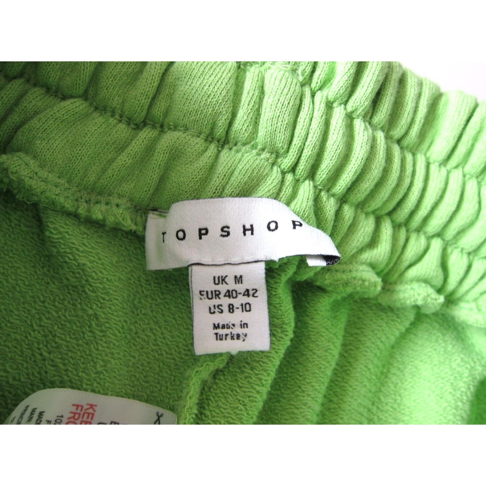 Topshop Topshop 100% Cotton Lime Green 1974 High Rise Gym Pocket Short Women M 8-10 Size 30" / US 8 / IT 44 - 4 Thumbnail