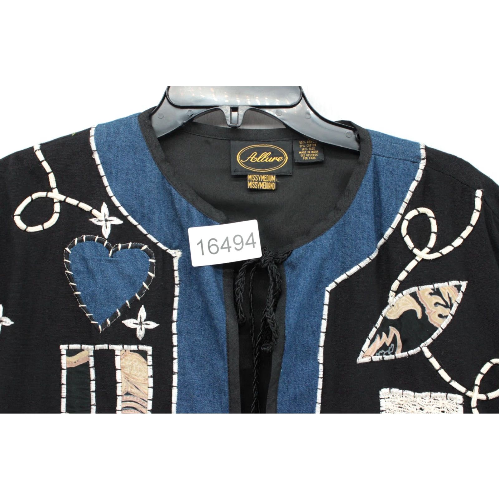 Vintage VINTAGE ALLURE Missy Jacket Women’s M Black Coat Tapestry Embroidered Old Money 80s 90s City Classic Designer Size M / US 6-8 / IT 42-44 - 7 Thumbnail