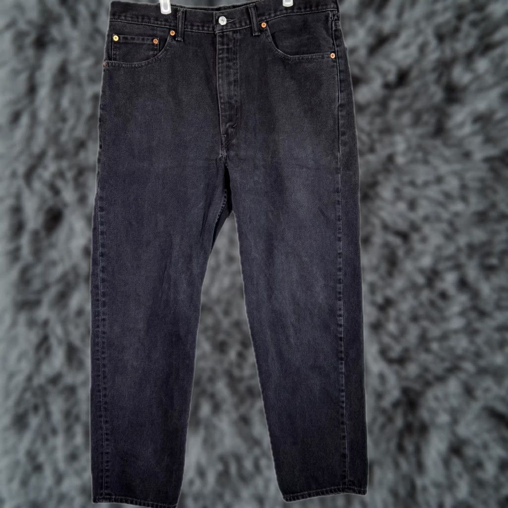 Levi's Levi’s 550 Relaxed Fit Jeans Men 38 x 34 Black Dark Wash Mid Rise Straight Leg Jeans Size US 38 / EU 54 - 1 Thumbnail