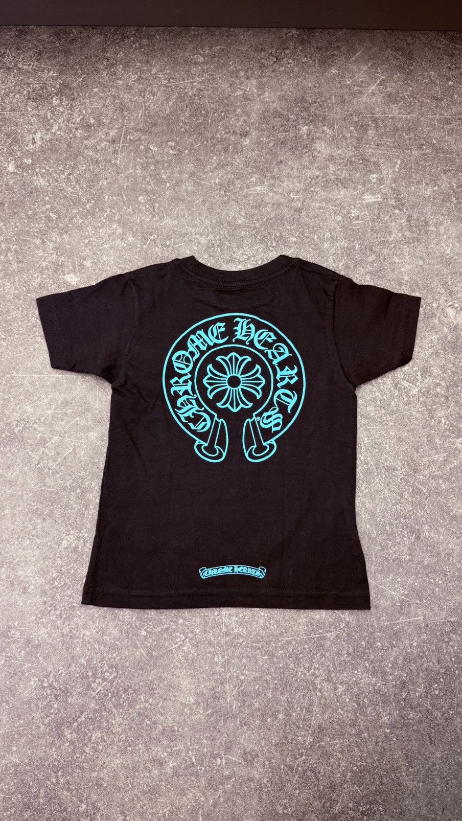 Chrome Hearts Chrome Hearts KIDS Horseshoe Pocket Tee Black / Sky Bkue Size US XXS / EU 40 - 1 Thumbnail
