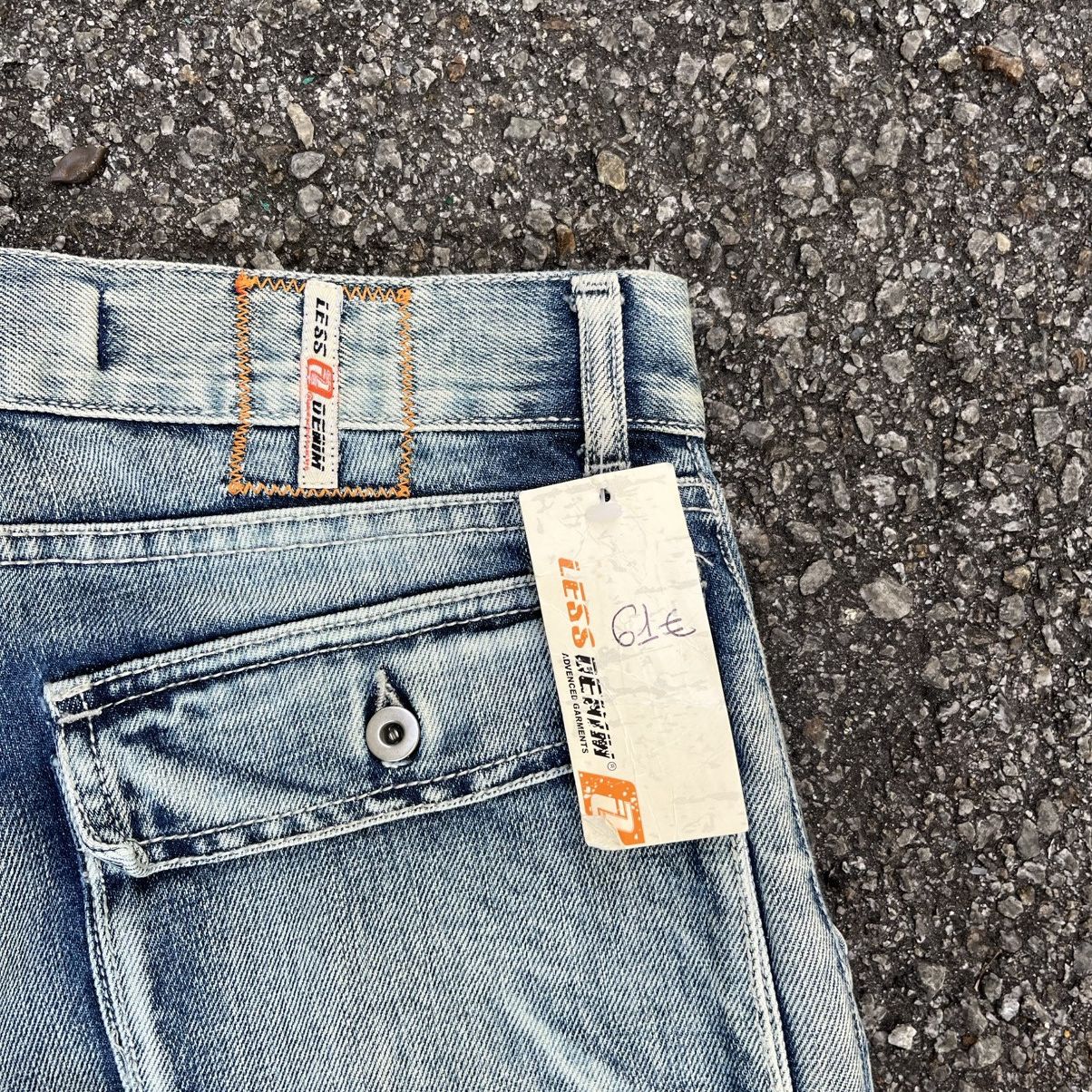 If Six Was Nine Cargo Jeans Multi Pocket Faded Washed Blue Denim Pants Size US 30 / EU 46 - 11 Thumbnail