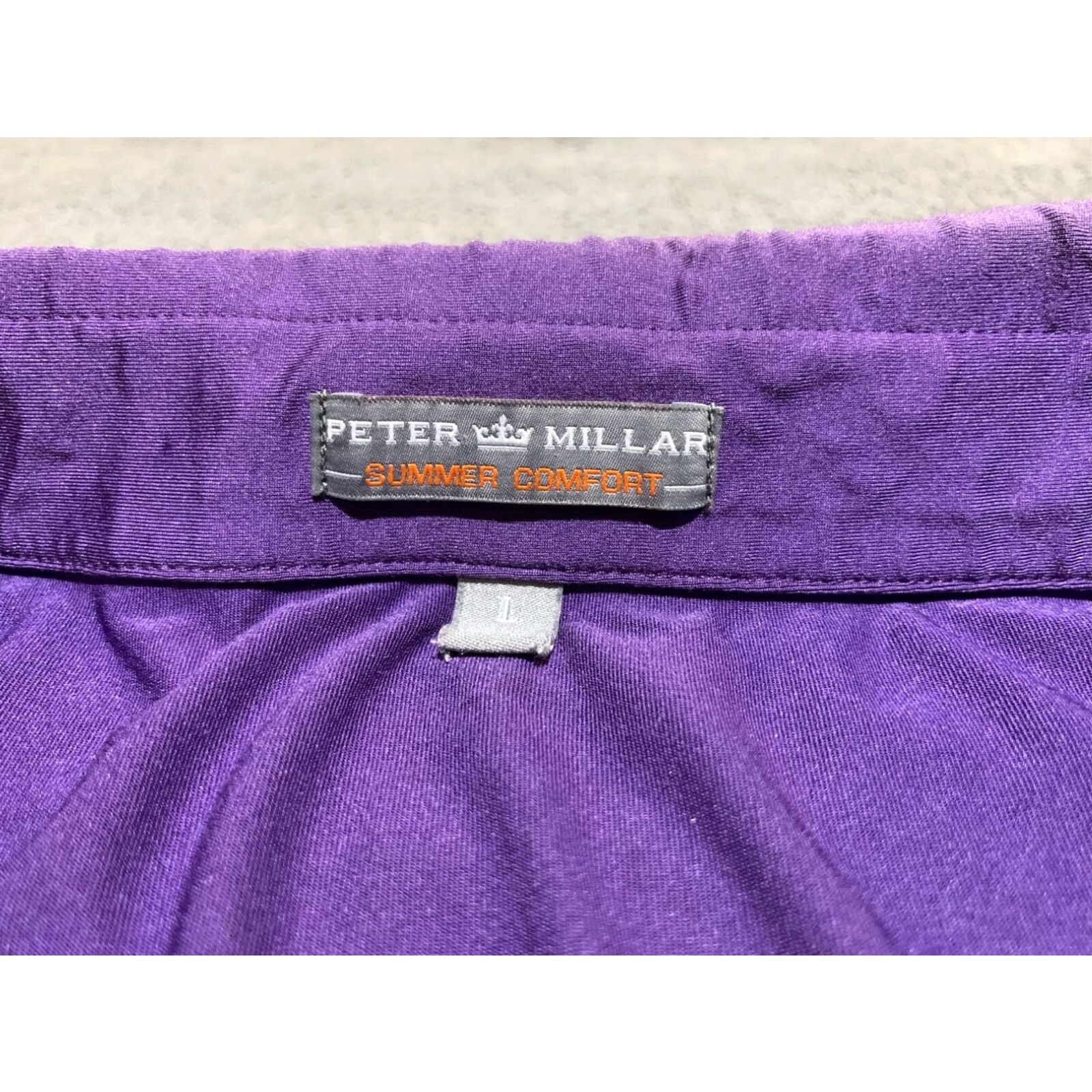 Peter Millar Peter Millar Polo Golf Shirt Mens Large Purple Short Sleeve Summer Comfort Size US L / EU 52-54 / 3 - 5 Thumbnail