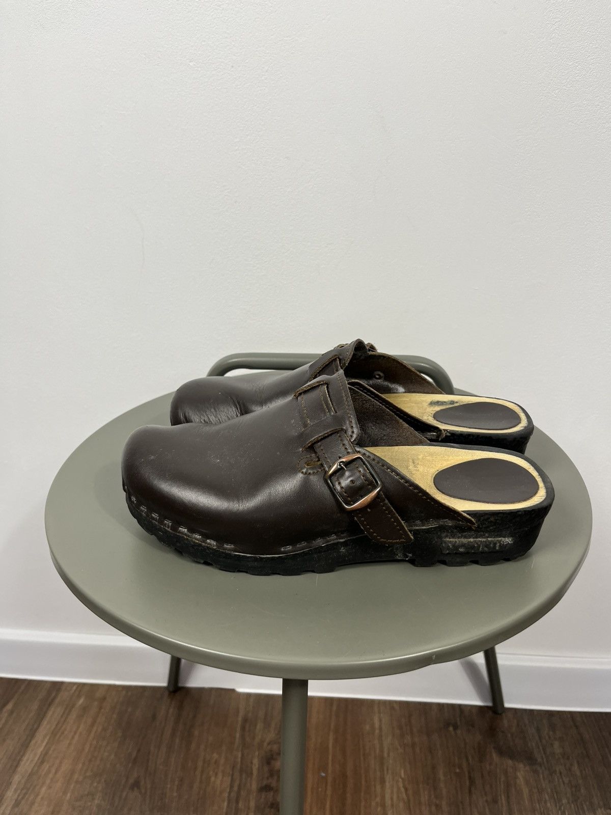 Other Handmade Leather Clogs Brown Men’s EU 41 Slip On Shoes Size US 8 / EU 41 - 6 Thumbnail
