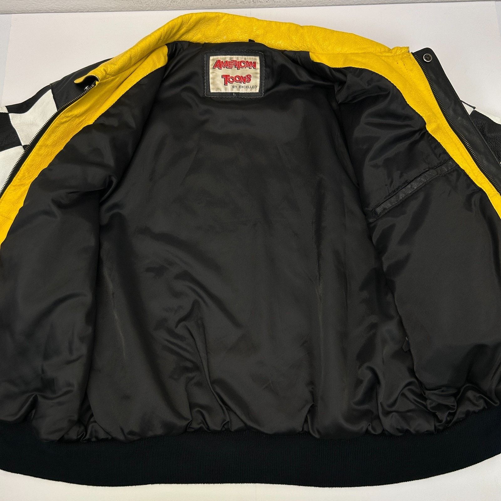 Excelled Vintage 90s Snoopy Peanuts Leather Bomber Jacket L Large Size US L / EU 52-54 / 3 - 4 Thumbnail