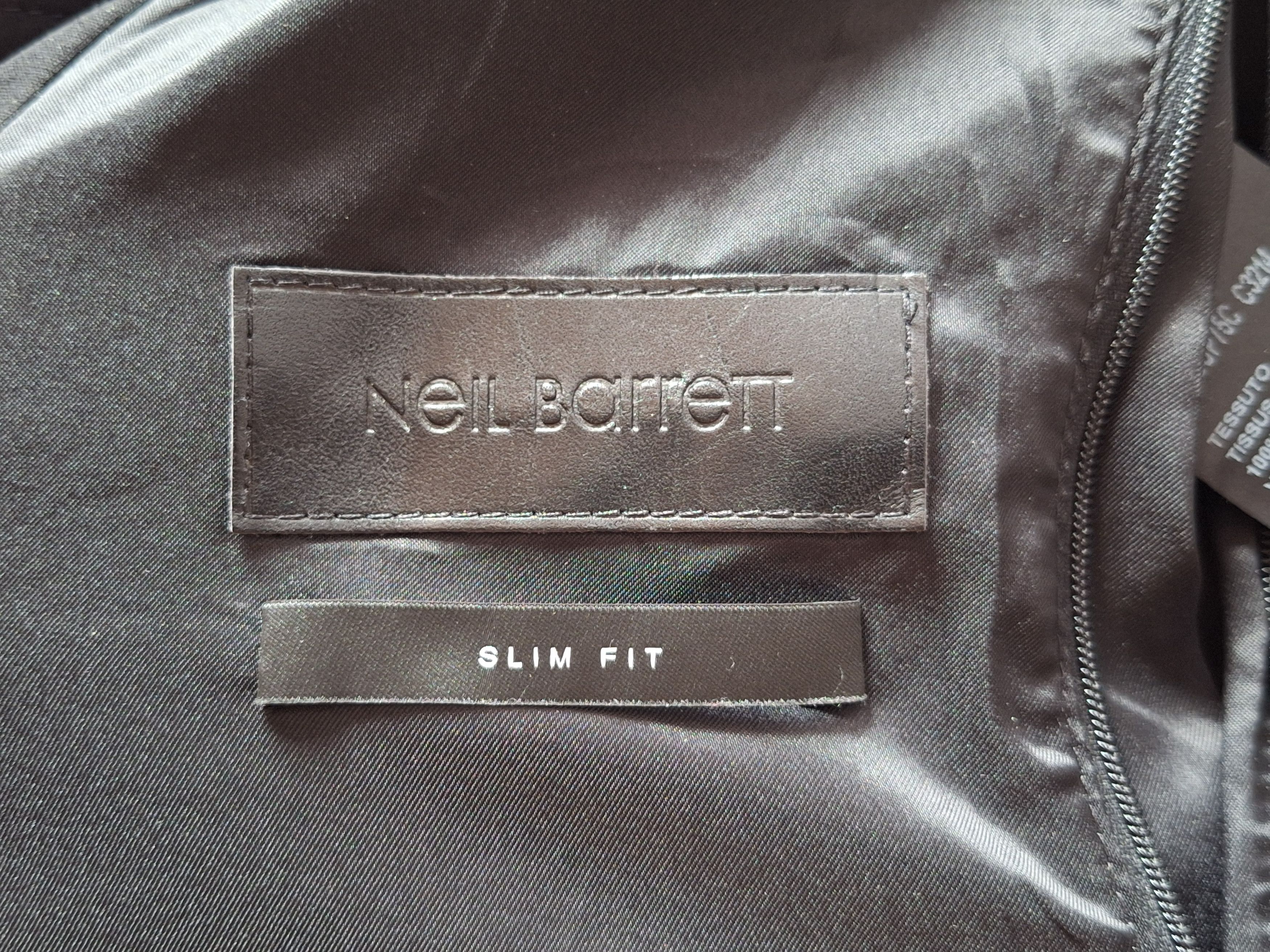 Neil Barrett NIEL BARRETT / Double Layered Biker Leather Jacket Size US S / EU 44-46 / 1 - 7 Thumbnail