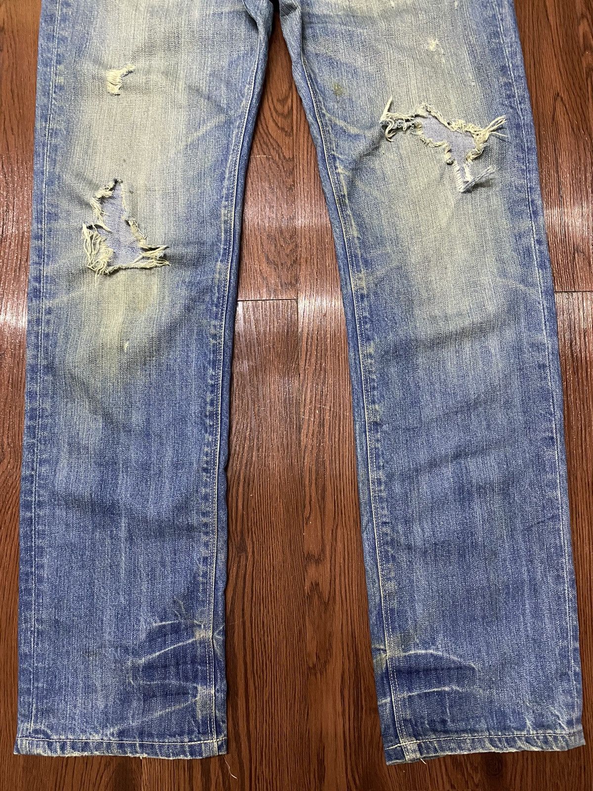 Japanese Brand Vintage Japan Nano Universe Dirty Mud Wash Distressed Jeans Size US 32 / EU 48 - 5 Thumbnail