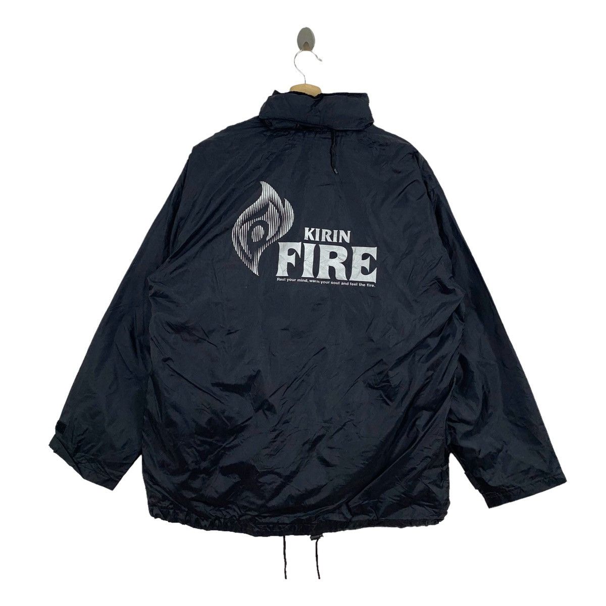 Japanese Brand × Vintage Vintage KIRIN FIRE Japanese Brand Zipper Windbreaker Size US XL / EU 56 / 4 - 2 Thumbnail