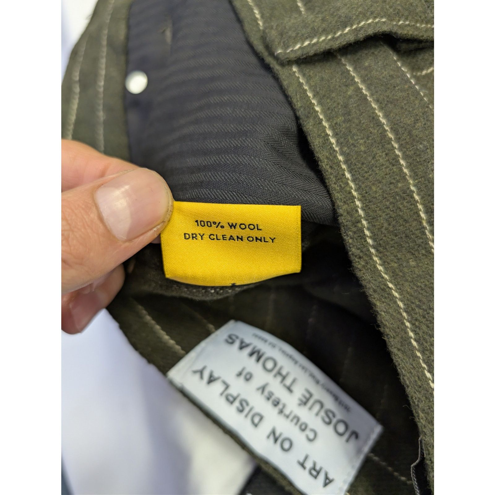 Gallery Dept. o1rshd1 Pinstripe Business Carpenter Flare Pants olive green Size US 38 / EU 54 - 19 Thumbnail