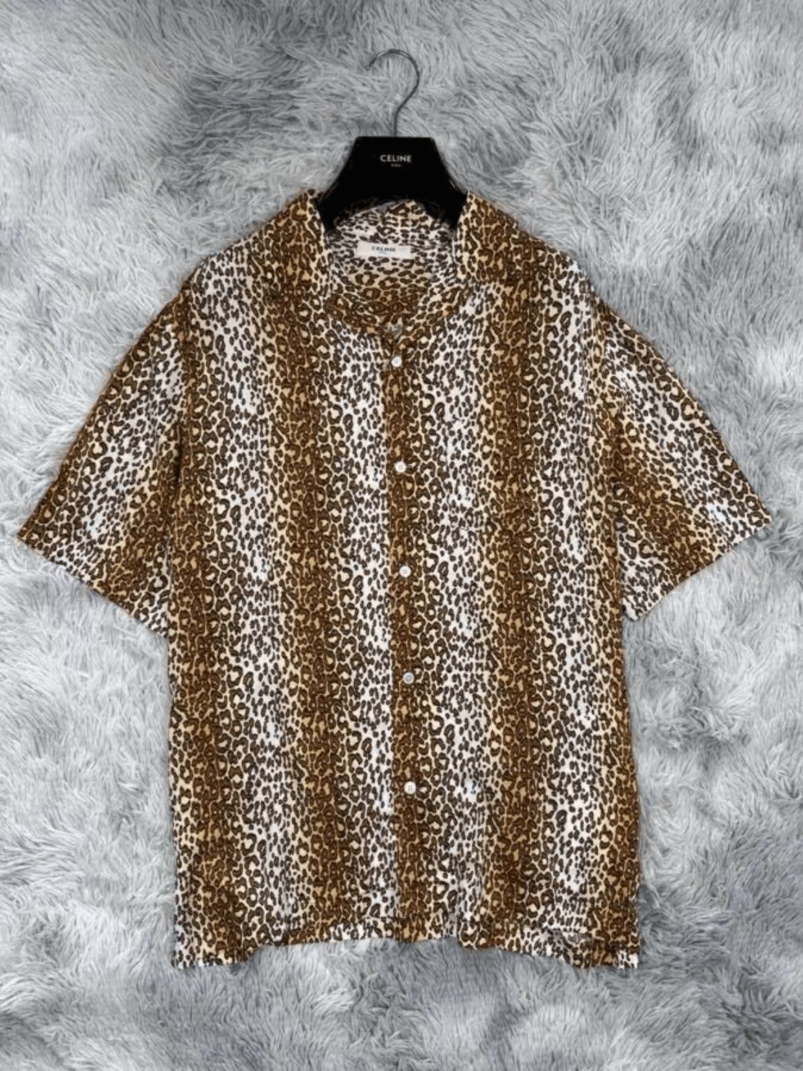 Celine Celine Sz 39 Celine 23SS Leopard Hawaii Shirt-2506 Size US M / EU 48-50 / 2 - 1 Thumbnail