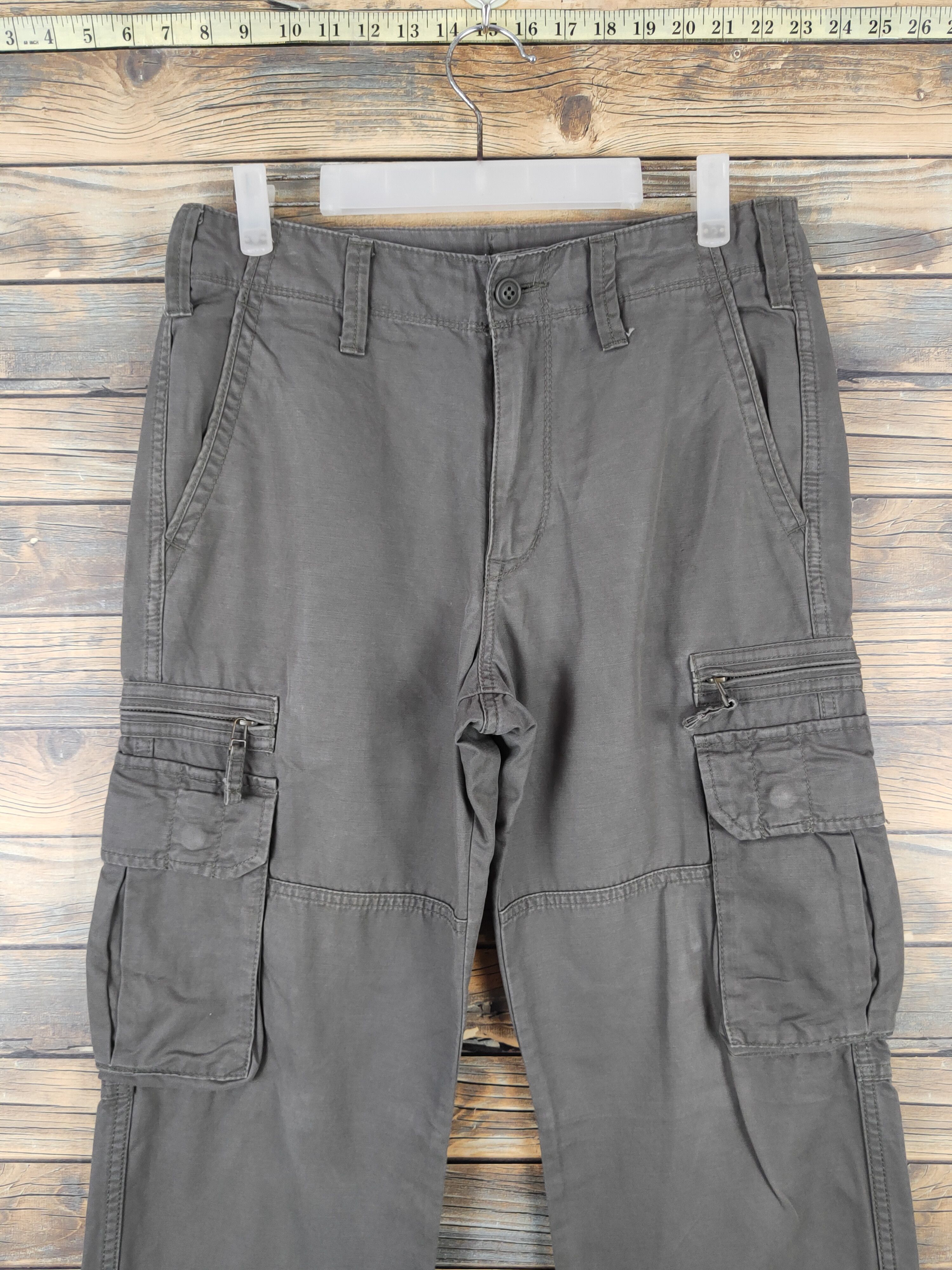 Japanese Brand Uniqlo Olive Multipocket Tactical Cargo Pants #W1049 Size US 31 - 2 Thumbnail