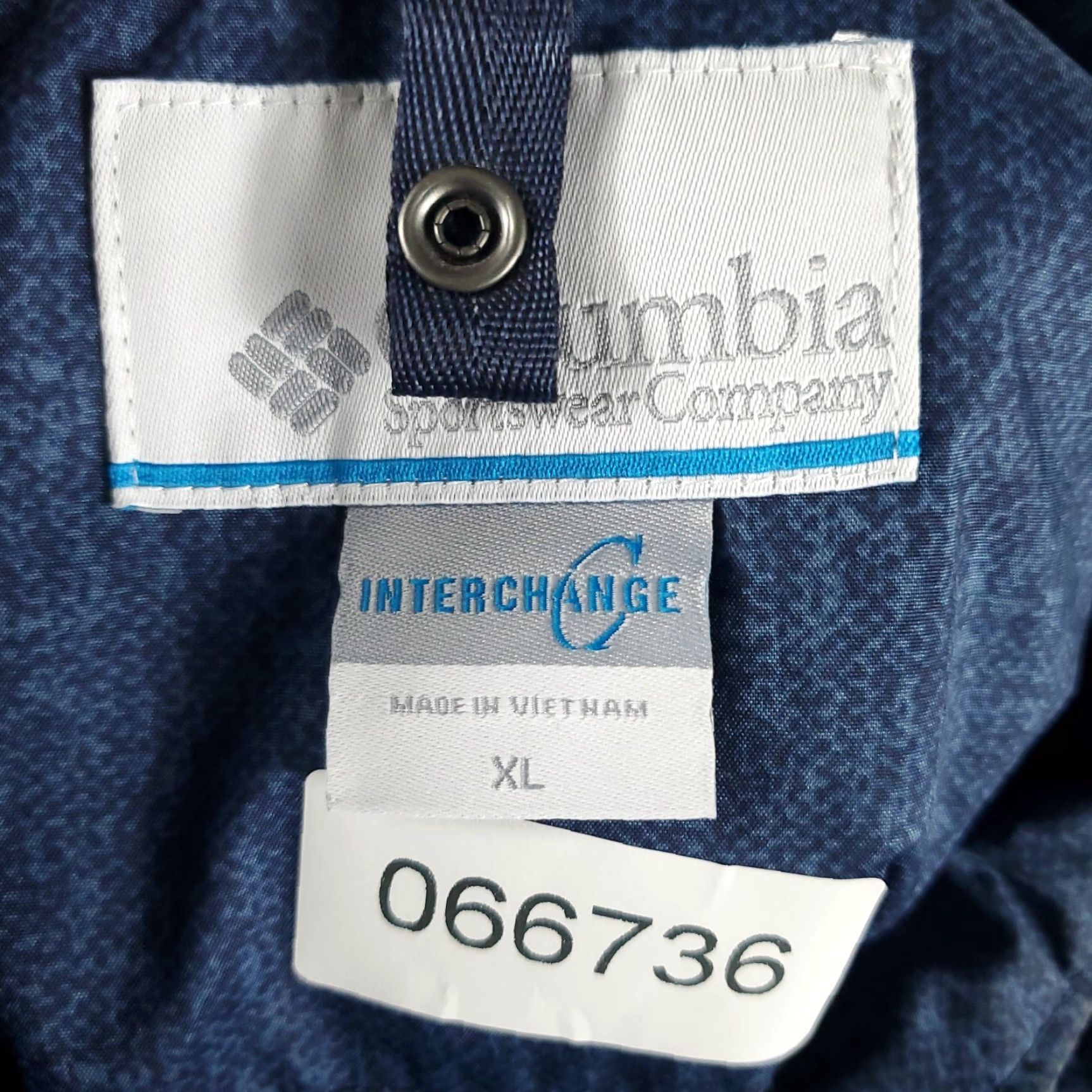 Vintage Columbia Jacket Mens XL Blue Full Zip Windbreaker Hooded Pockets Regular Fit Outdoor Activewear (Short) Men Size US XL / EU 56 / 4 - 7 Thumbnail