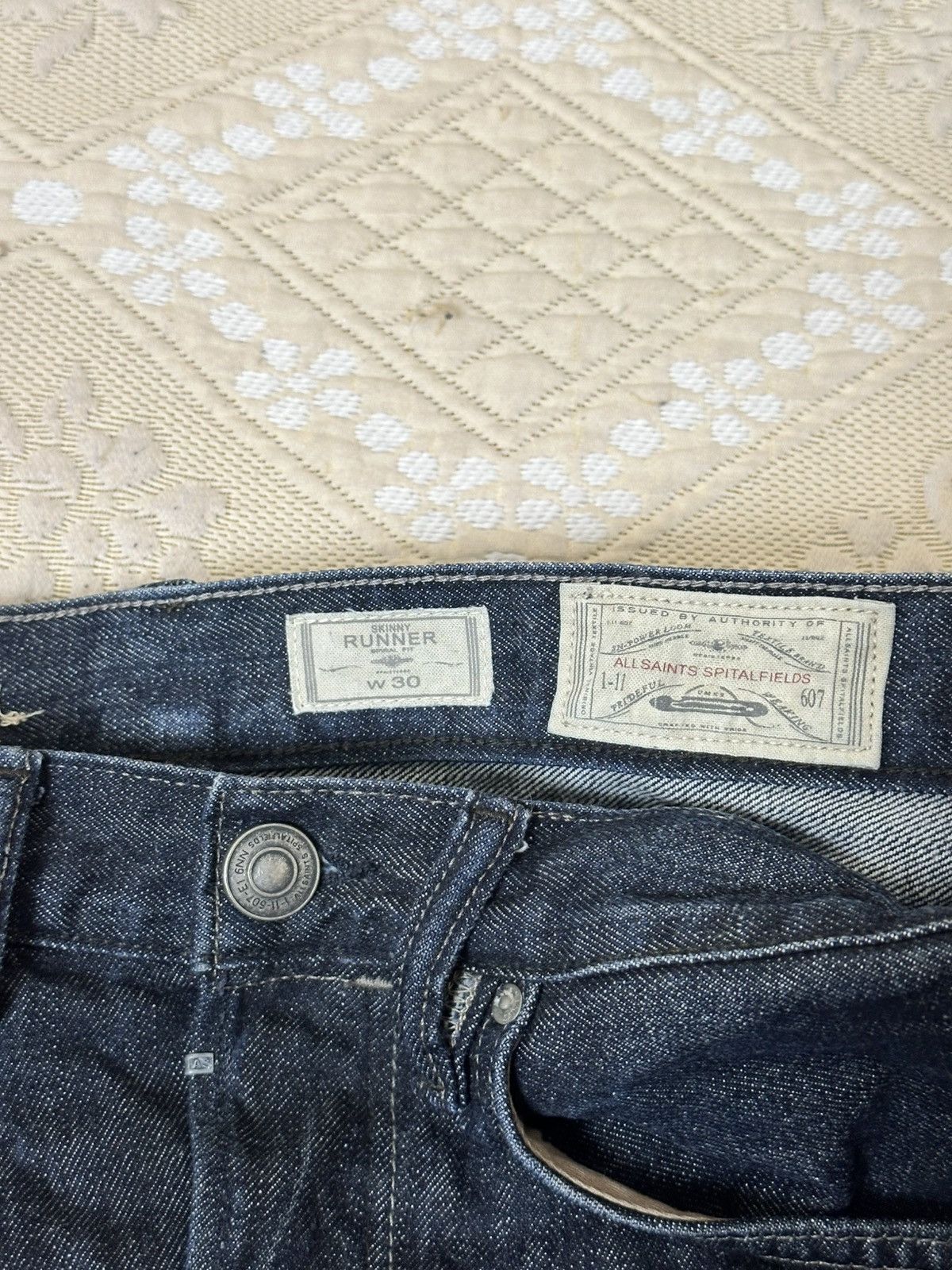 Allsaints 🔥 ALLSAINTS Spitalfields Runner Skinny Denim Pants Jeans Size US 30 / EU 46 - 9 Thumbnail