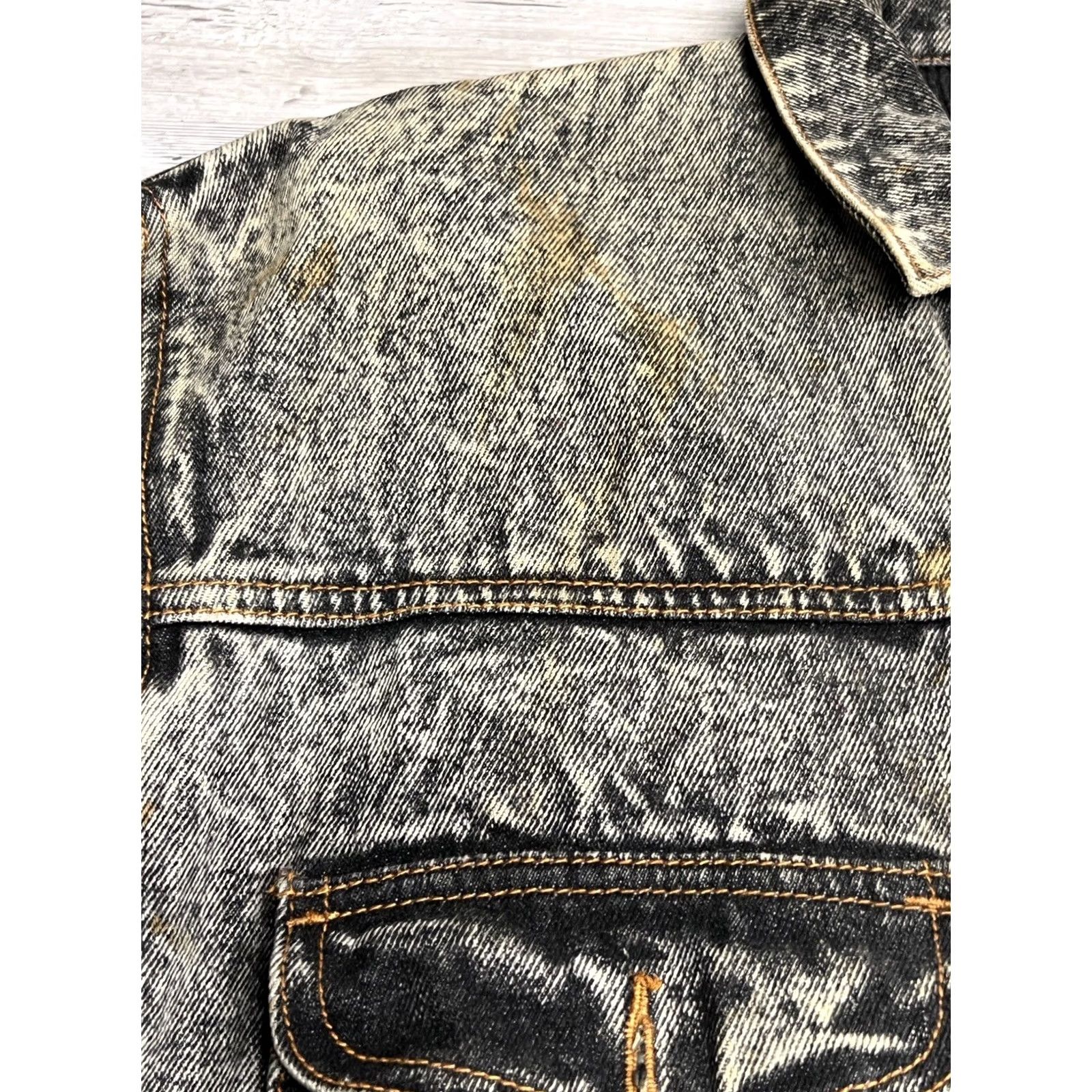 Denime Whipp Denim Jacket Shirt Mens Acid Wash Trucker Corduroy Patches M Vintage Style Bomber Jacket Short Length Cotton Lining Solid Pattern Casual Travel Size US M / EU 48-50 / 2 - 7 Thumbnail