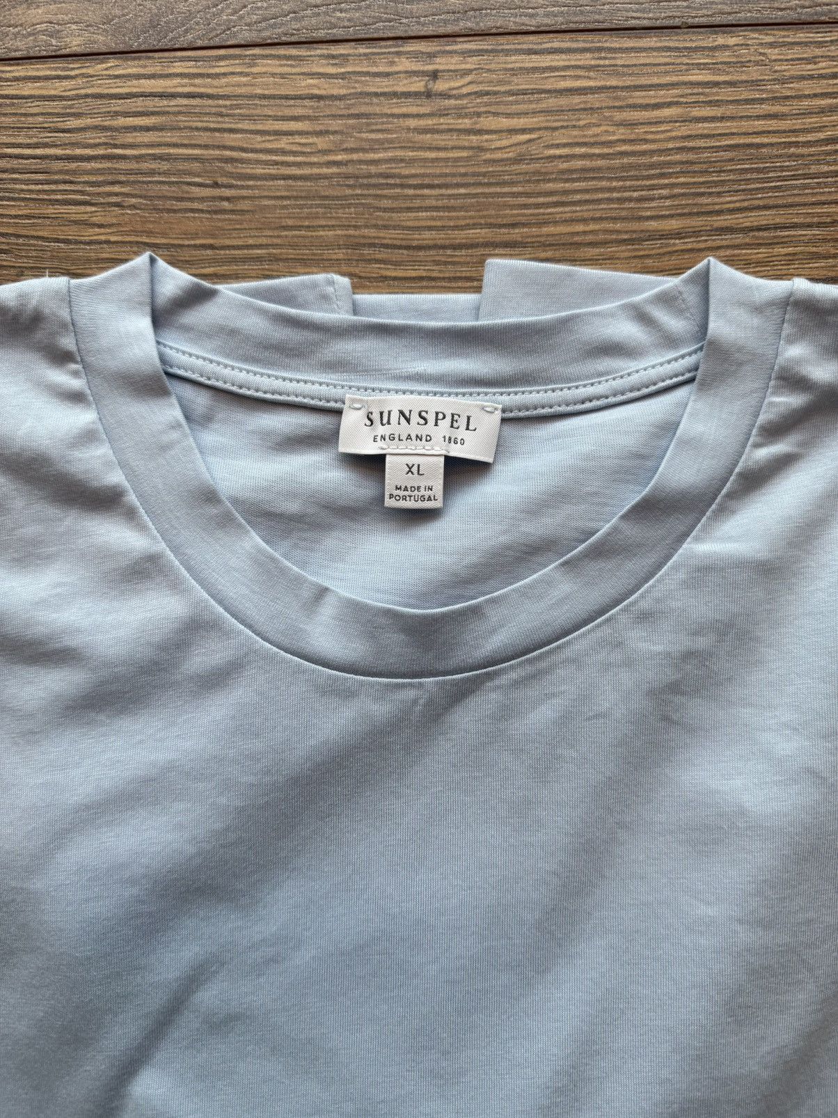 Sunspel Sunspel Blue Cotton T-Shirt - Size XL Size US XL / EU 56 / 4 - 2 Thumbnail