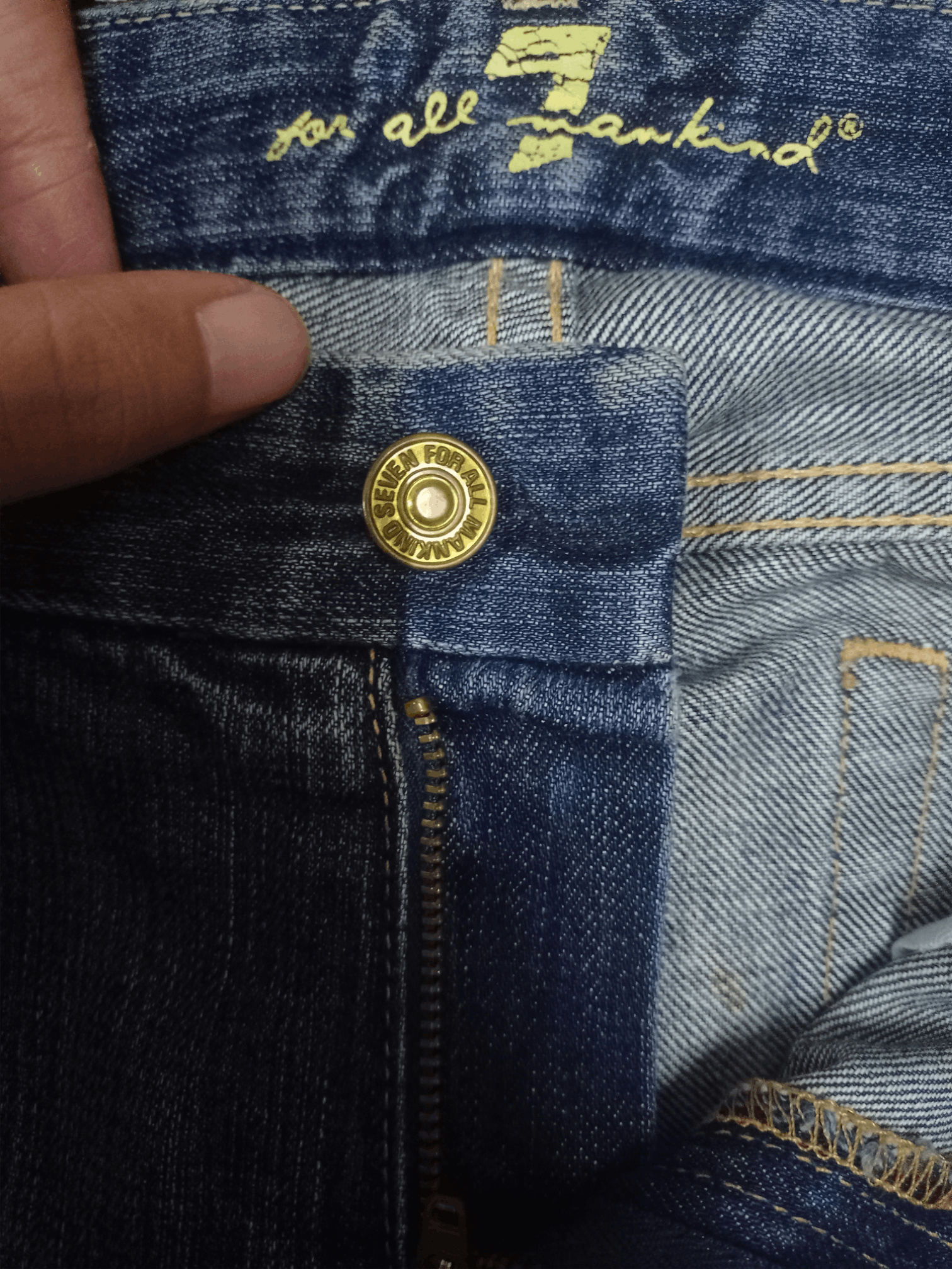 7 For All Mankind Vintage 7 For All Mankind Bell Bottom Distressed Flare Jeans Size 31" - 3 Thumbnail
