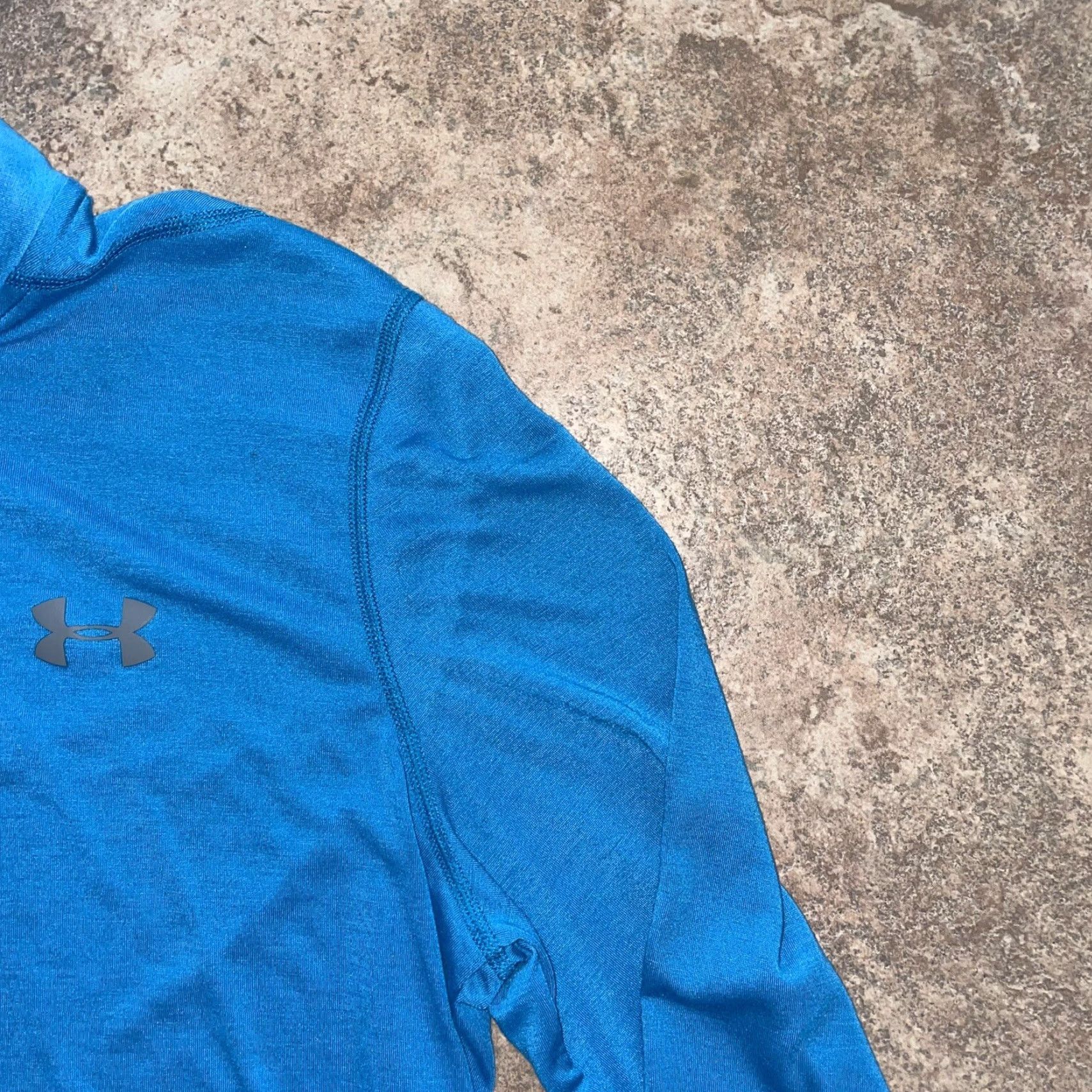 Under Armour Under Armour Loose Heat Gear Jacket Blue Half Zip Mens M Windbreaker Heated Activewear Polyester Zip Model: Under Armour HeatGear Size US M / EU 48-50 / 2 - 2 Thumbnail