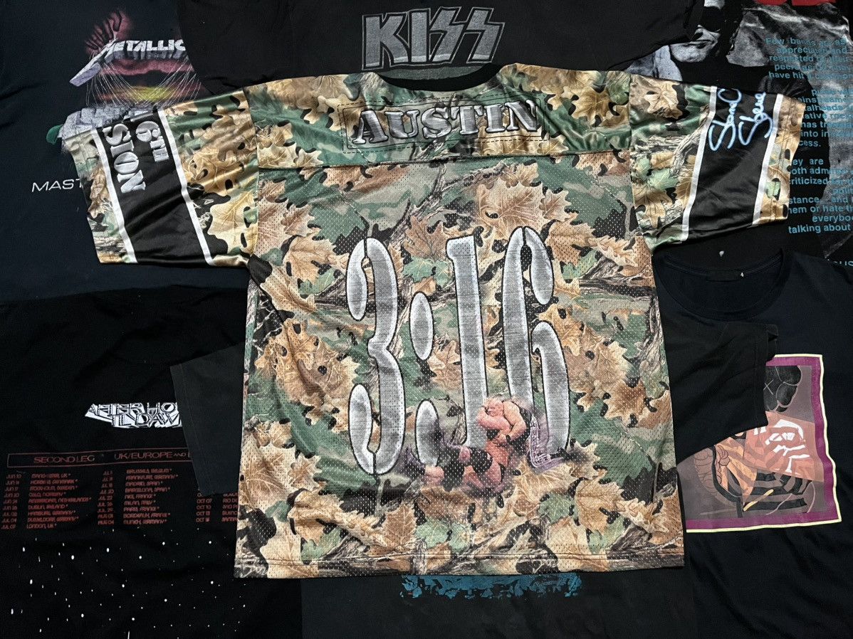 WWF WWF Stone Cold Camouflage Jersey Size US XL / EU 56 / 4 - 4 Thumbnail