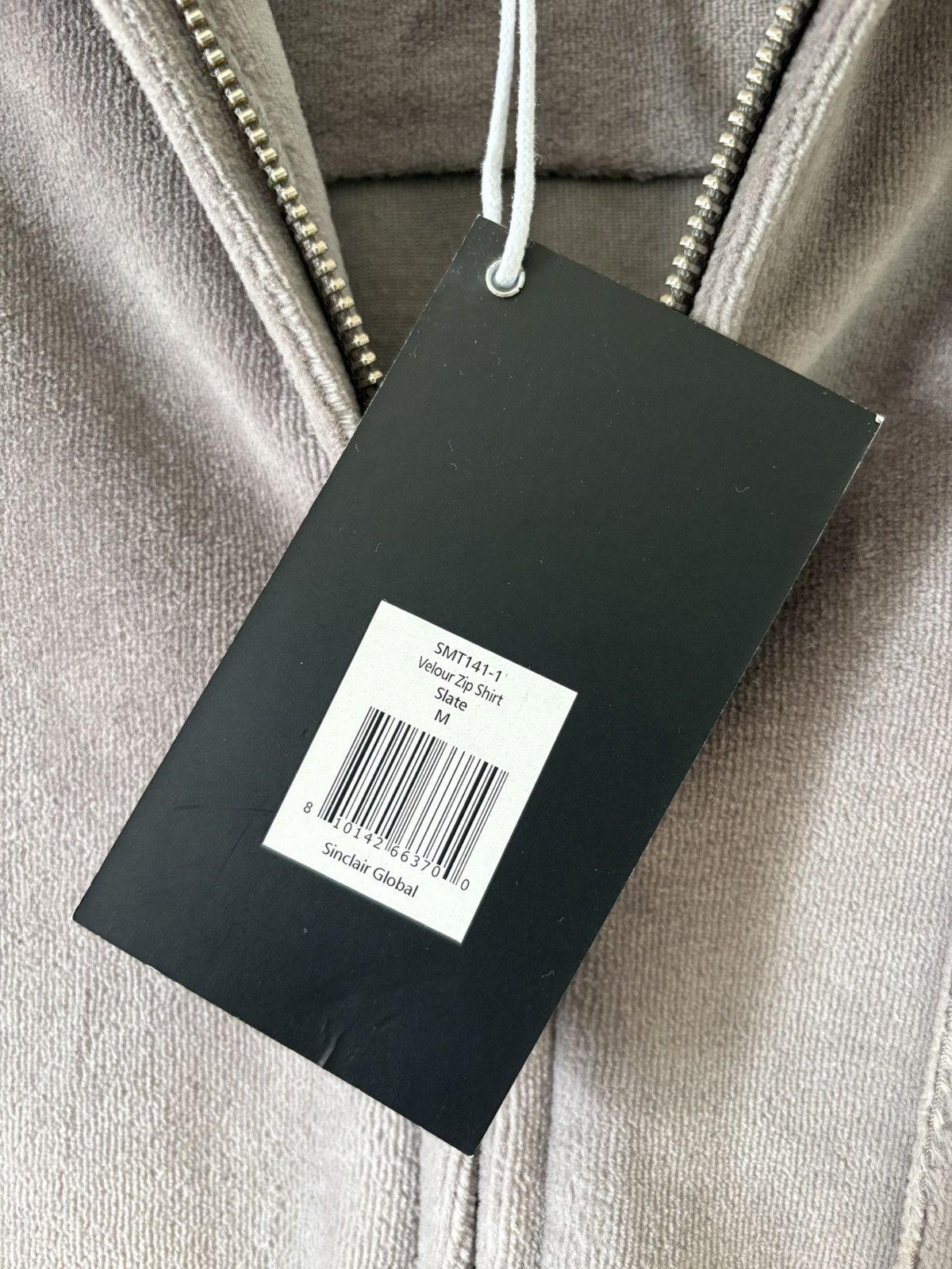Sinclair Global Sinclair Velour Zip Up Collared Shirt Size US M / EU 48-50 / 2 - 4 Thumbnail