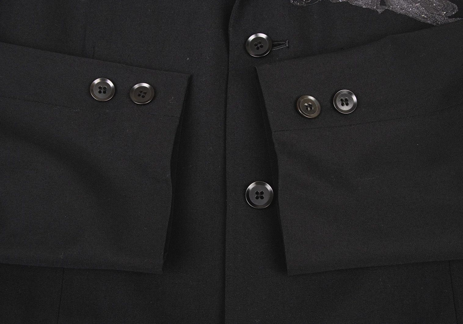 Yohji Yamamoto Yohji Yamamoto Wool Gabardine Embroidered Jacket Size US M / EU 48-50 / 2 - 8 Thumbnail