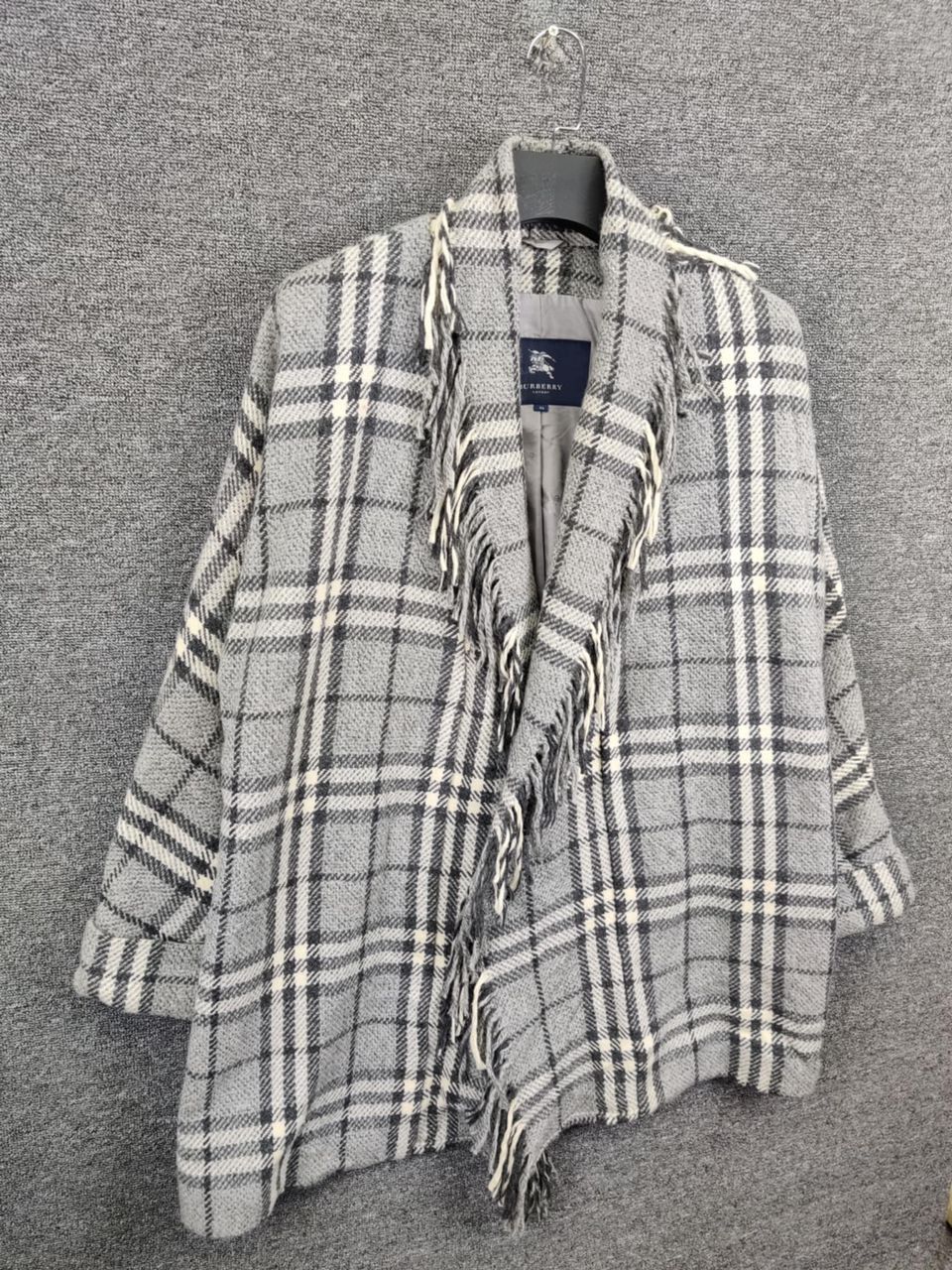 Burberry Burberry London Nova Check Fringe Cape Cardigan Jacket Size US XL / EU 56 / 4 - 3 Thumbnail