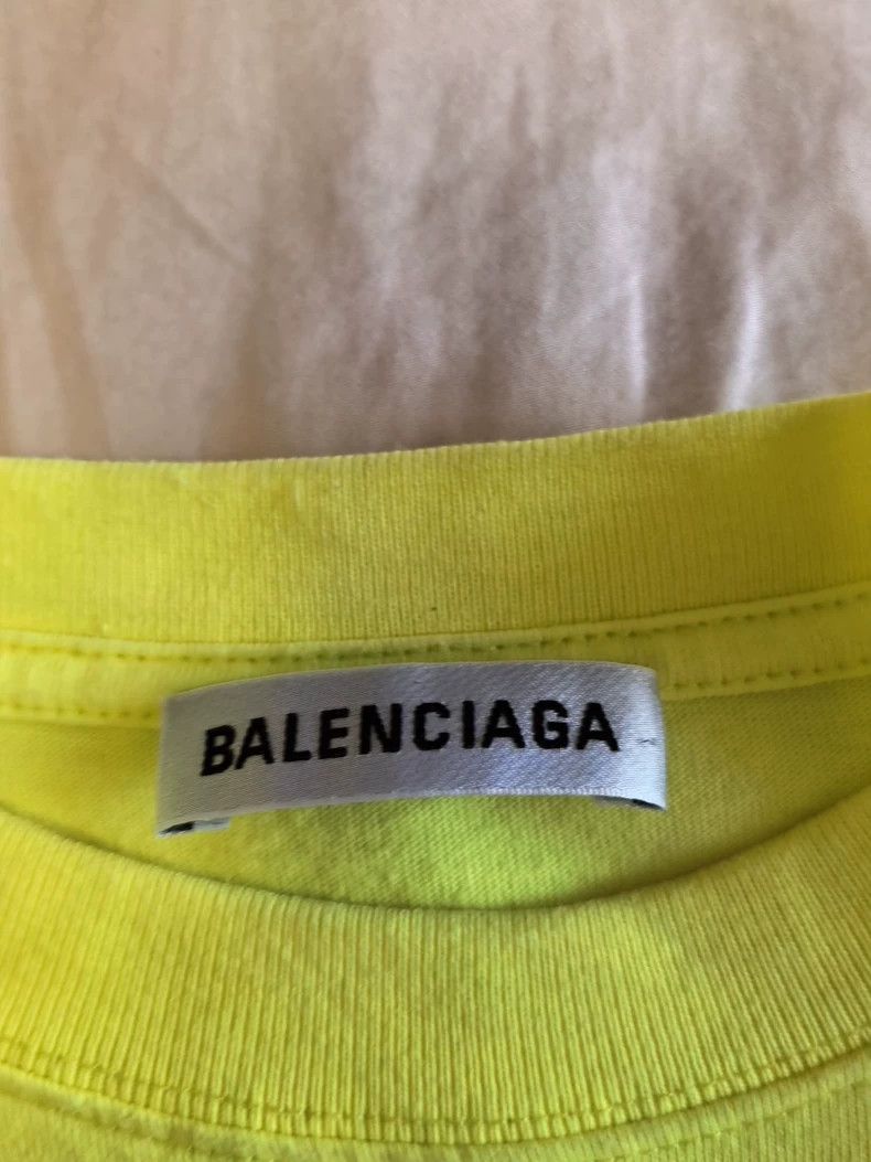 Balenciaga Balenciaga CREW Short Sleeve, Fluorescent Green, XS Size US XS / EU 42 / 0 - 2 Thumbnail