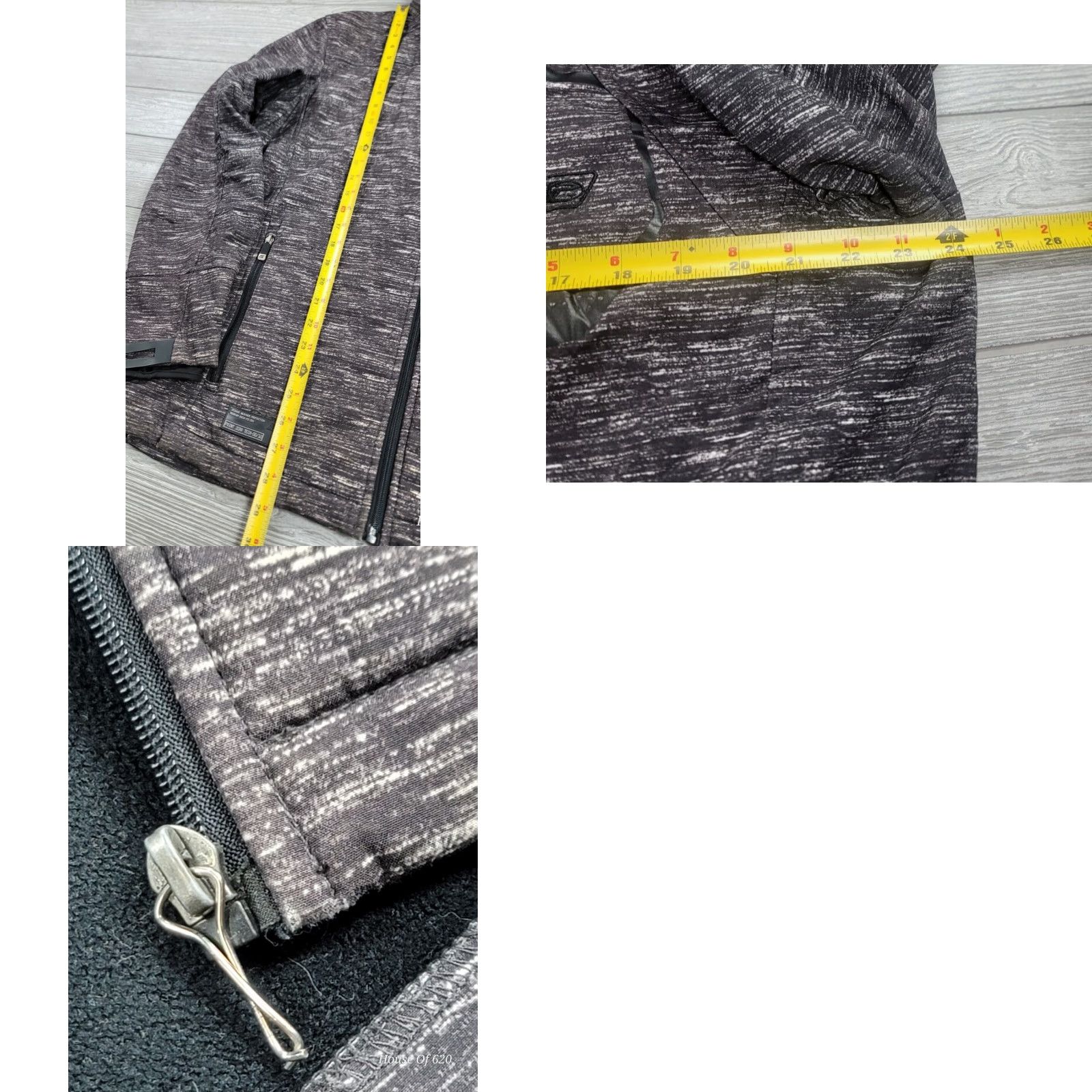 Point Zero Point Zero Mens Jacket Black Marble Full Zip Lined Heavyweight Softshell Winter Outdoor Stand-Up Collar Nascent? Size US L / EU 52-54 / 3 - 10 Thumbnail