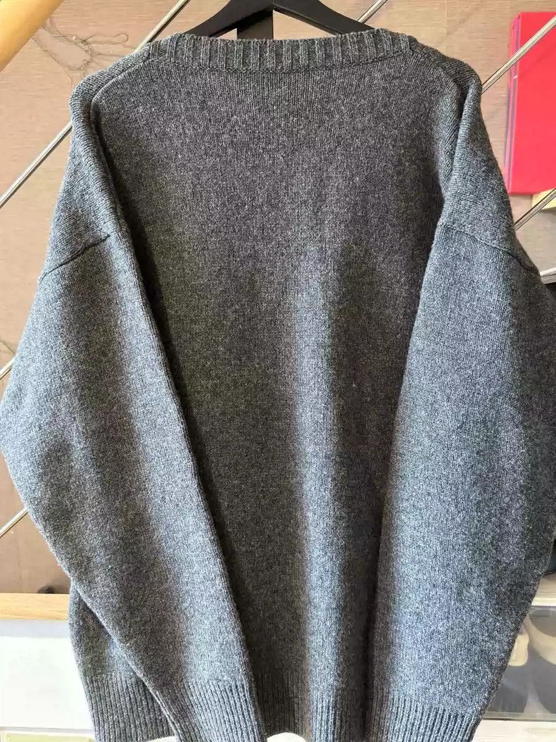 Raf Simons Raf Simon grid V-neck sweater-2505 Size US L / EU 52-54 / 3 - 4 Thumbnail