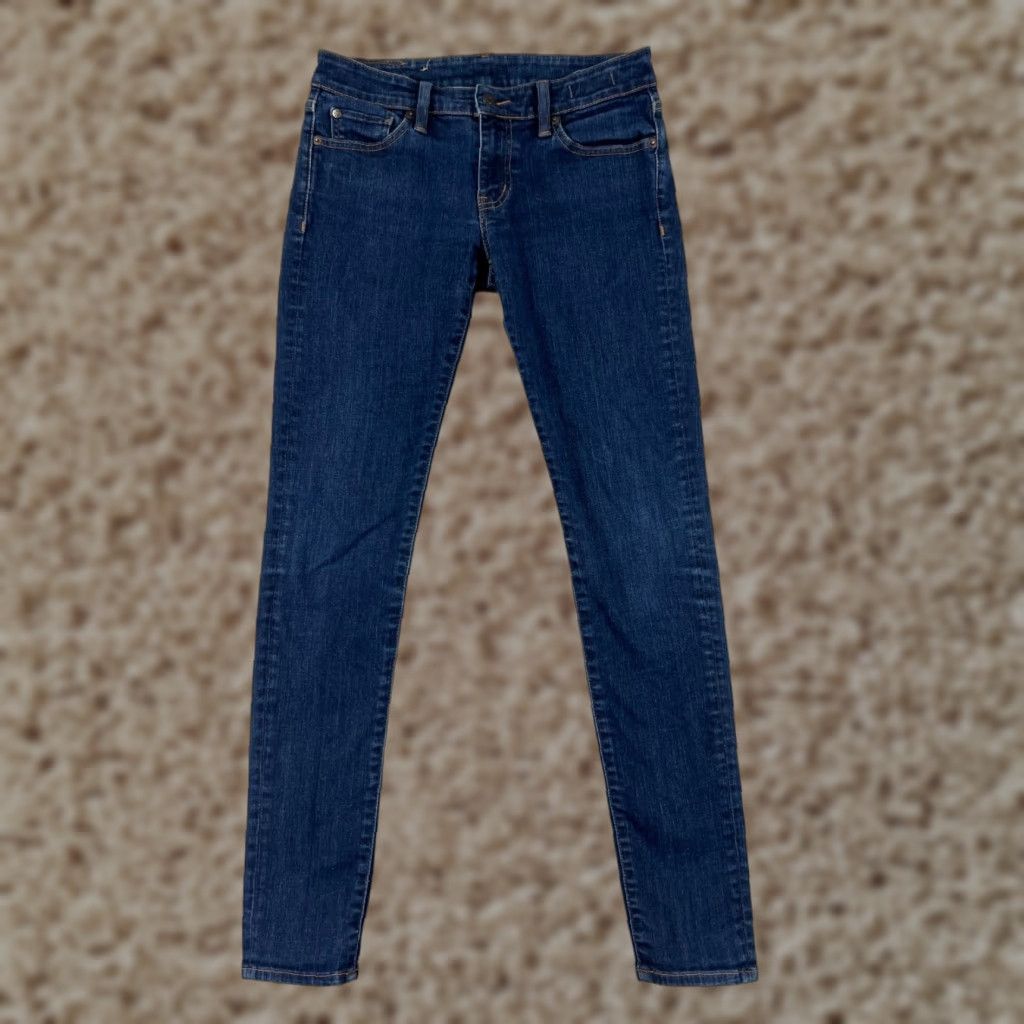 Ralph Lauren Ralph Lauren Jeans Womens 27 Blue Denim Skinny Low Rise Dark Wash Cotton Size 27" / US 4 / IT 40 - 1 Thumbnail