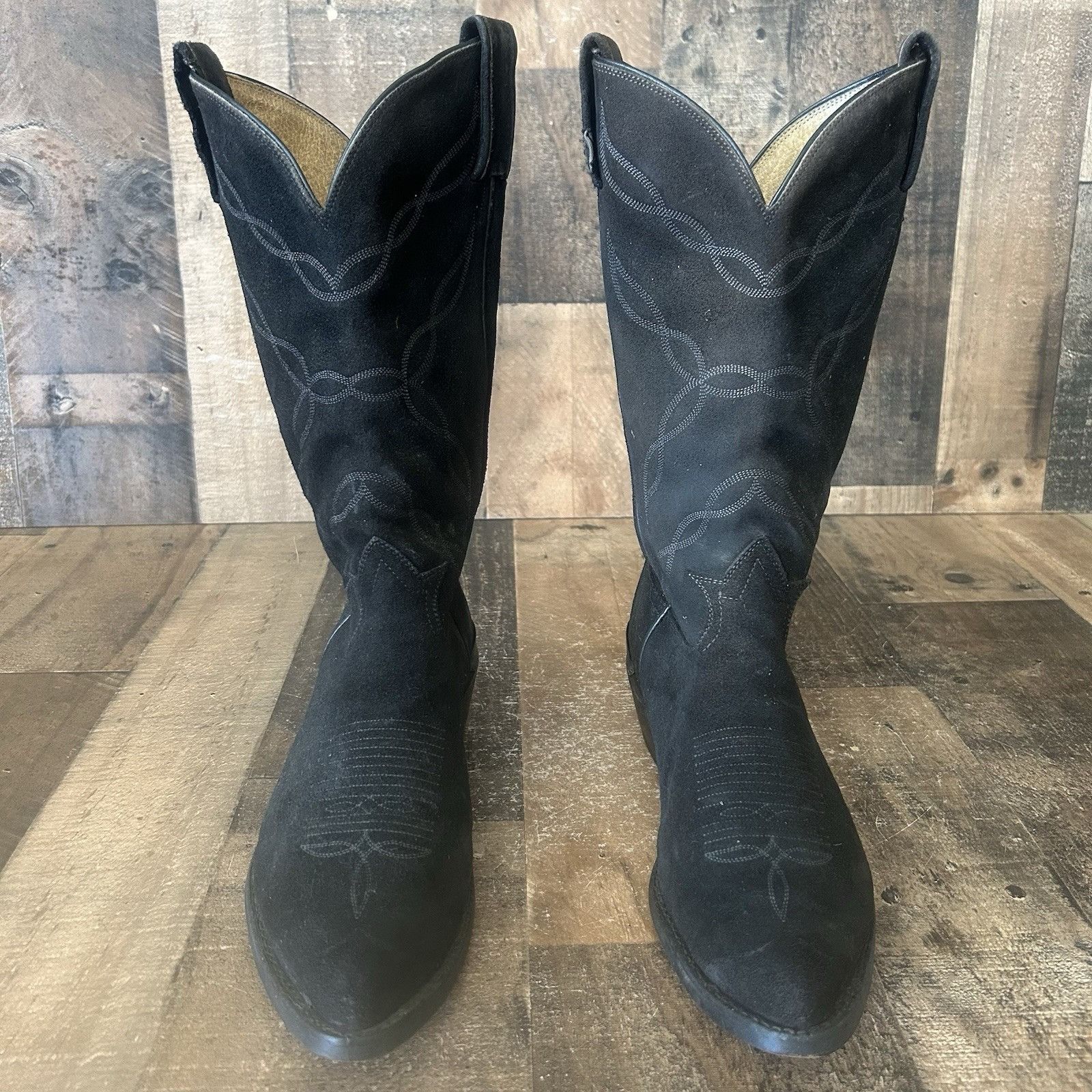 Tony Lama Tony Lama Vintage Gold Label Suede Cowboy Boots Mens 8.5 D Size US 8.5 / EU 41-42 - 7 Thumbnail