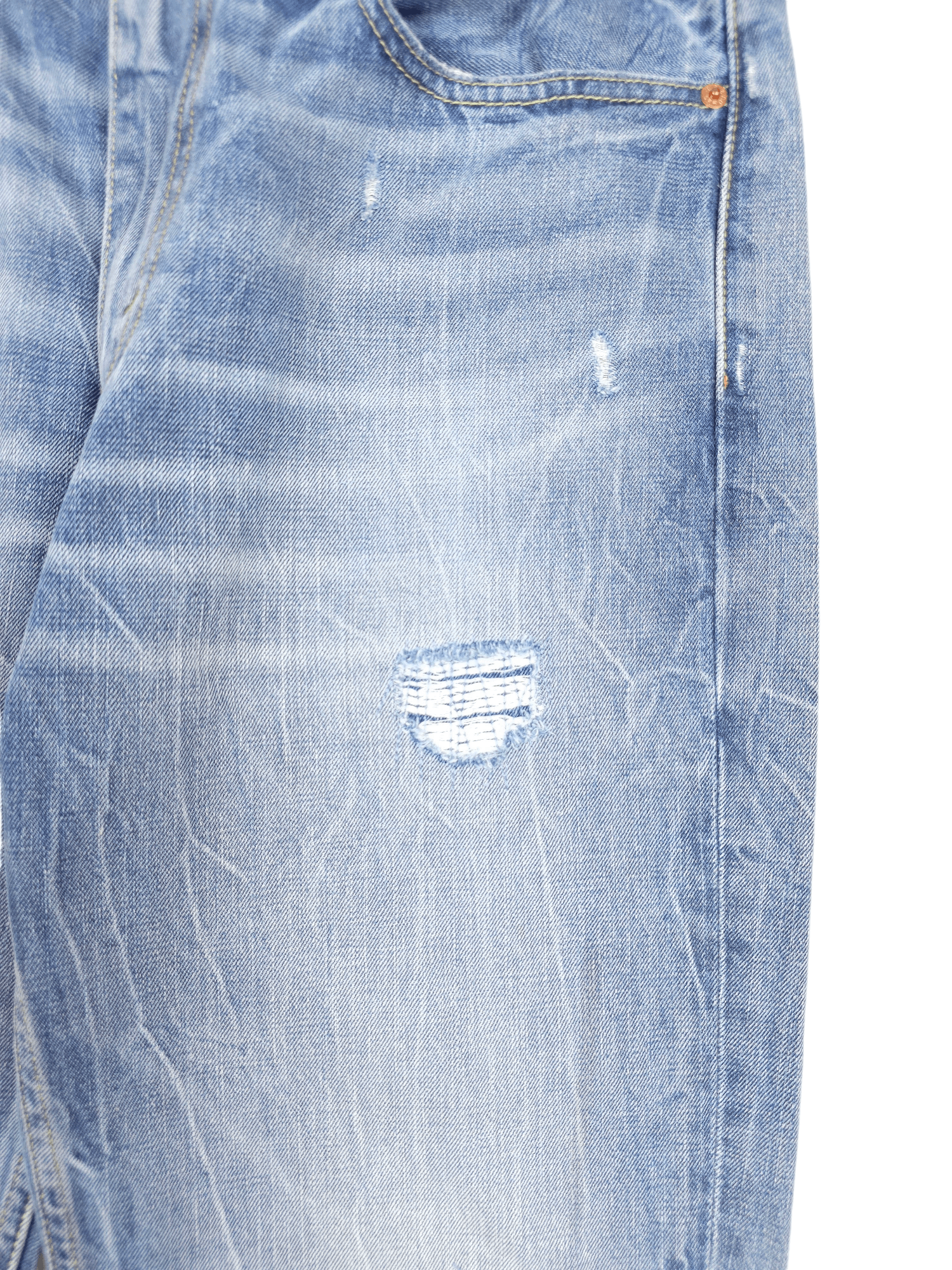 Levi's × Vintage 💎 33/32 Levi's 514 Vintage 90's Ripped Jeans 501 Straight Size US 33 - 4 Thumbnail