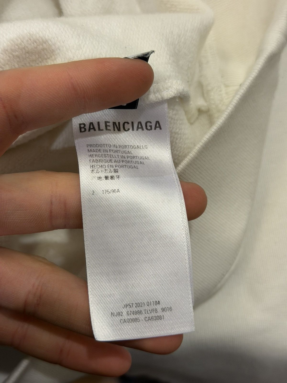 Balenciaga Balenciaga .PDF Logo Hoodie - White Size US L / EU 52-54 / 3 - 5 Thumbnail