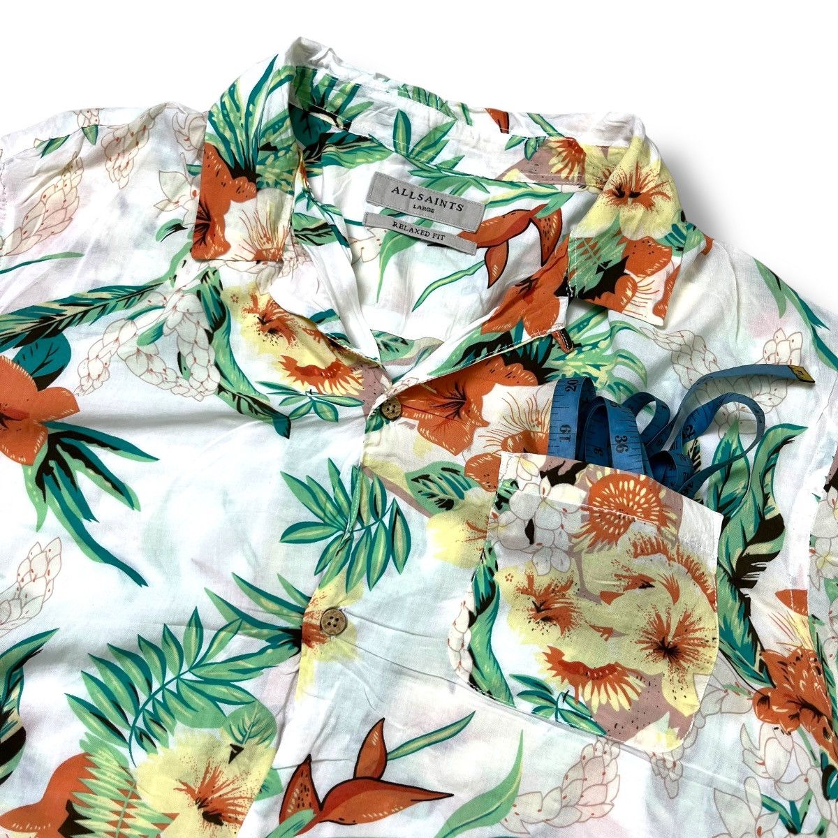 Japanese Brand Allsaints Hawaiian loop collar shirt Size US L / EU 52-54 / 3 - 4 Thumbnail
