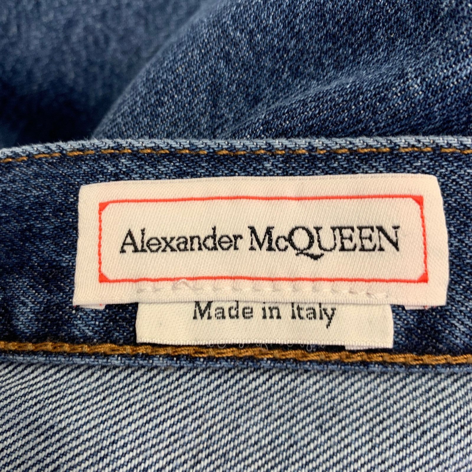 Alexander McQueen Size 36 Indigo Contrast Stitch Denim Button Fly Jeans Size US 36 / EU 52 - 5 Thumbnail