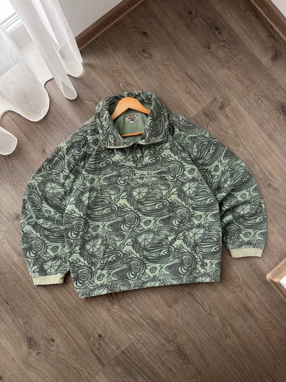 Japanese Brand × Vintage Vintage Japanese Anorak Rocky Printed Green Jacket Y2K Size US M / EU 48-50 / 2 - 3 Thumbnail